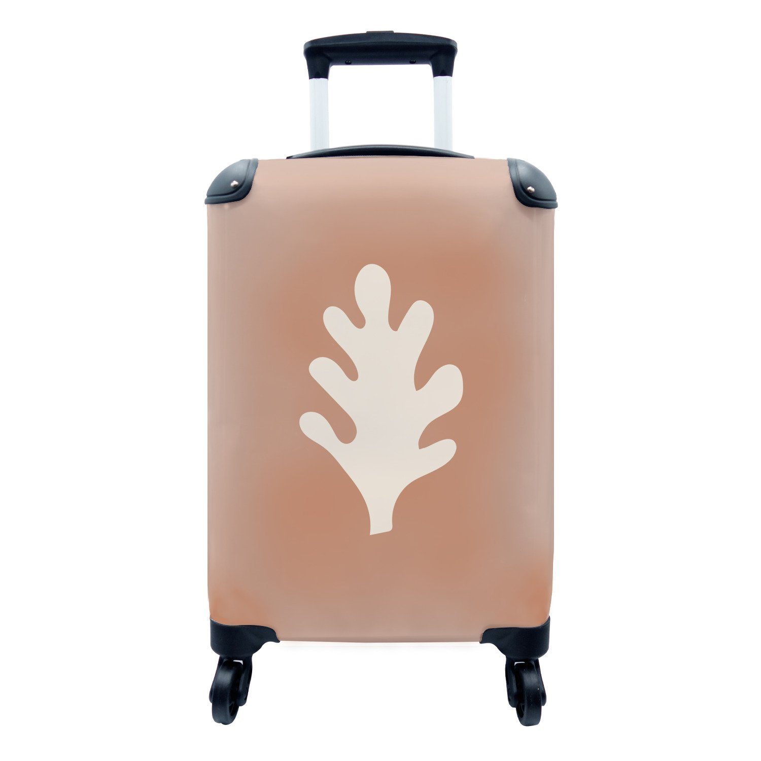 - mit Farbe Pastell Reisetasche Handgepäck Trolley, 4 Reisekoffer Ferien, rollen, für Handgepäckkoffer - Blätter, MuchoWow Rollen,