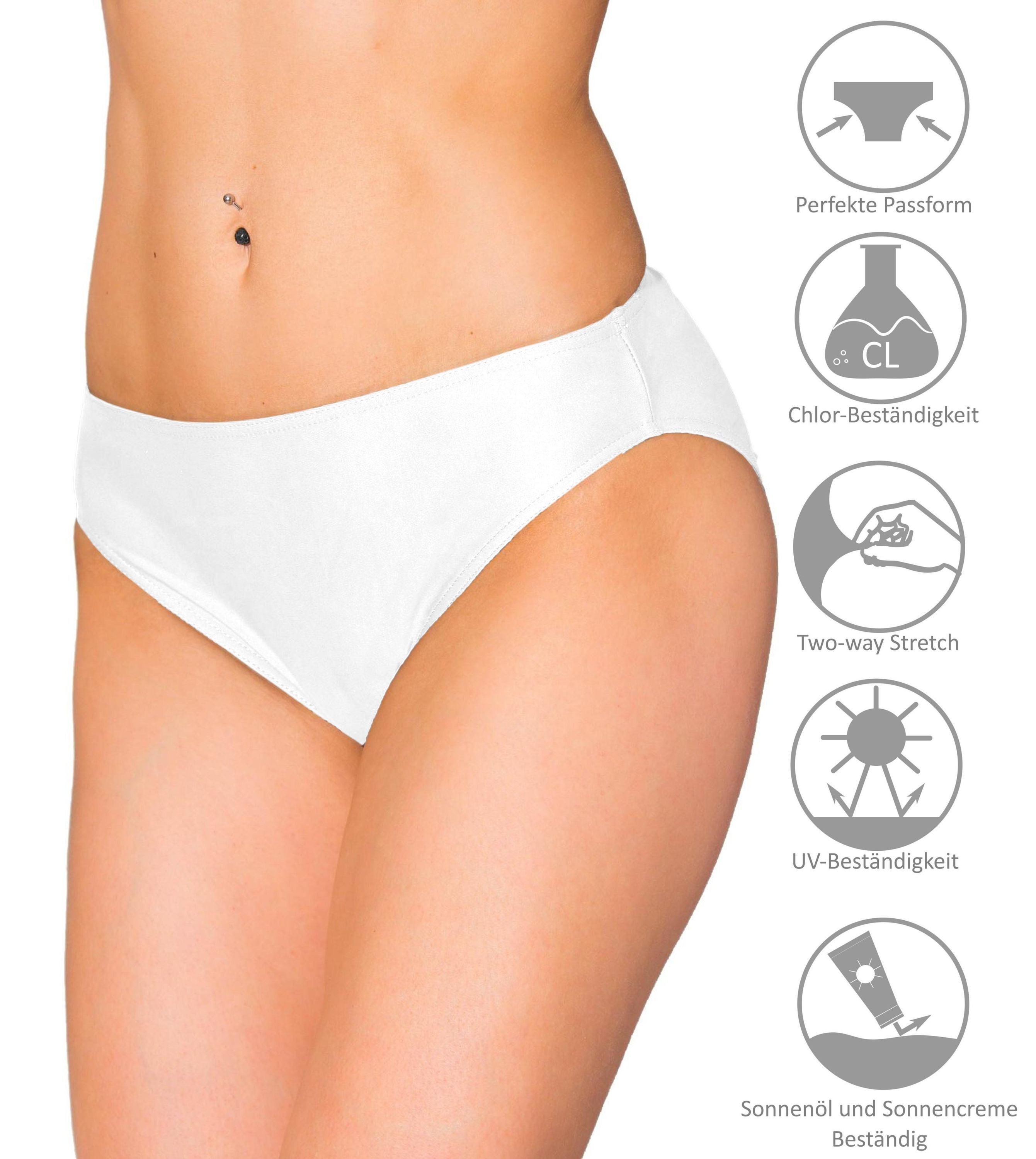 Aquarti Bikini-Hose Aquarti Damen Bikini Hose mit mittelhohem Bund