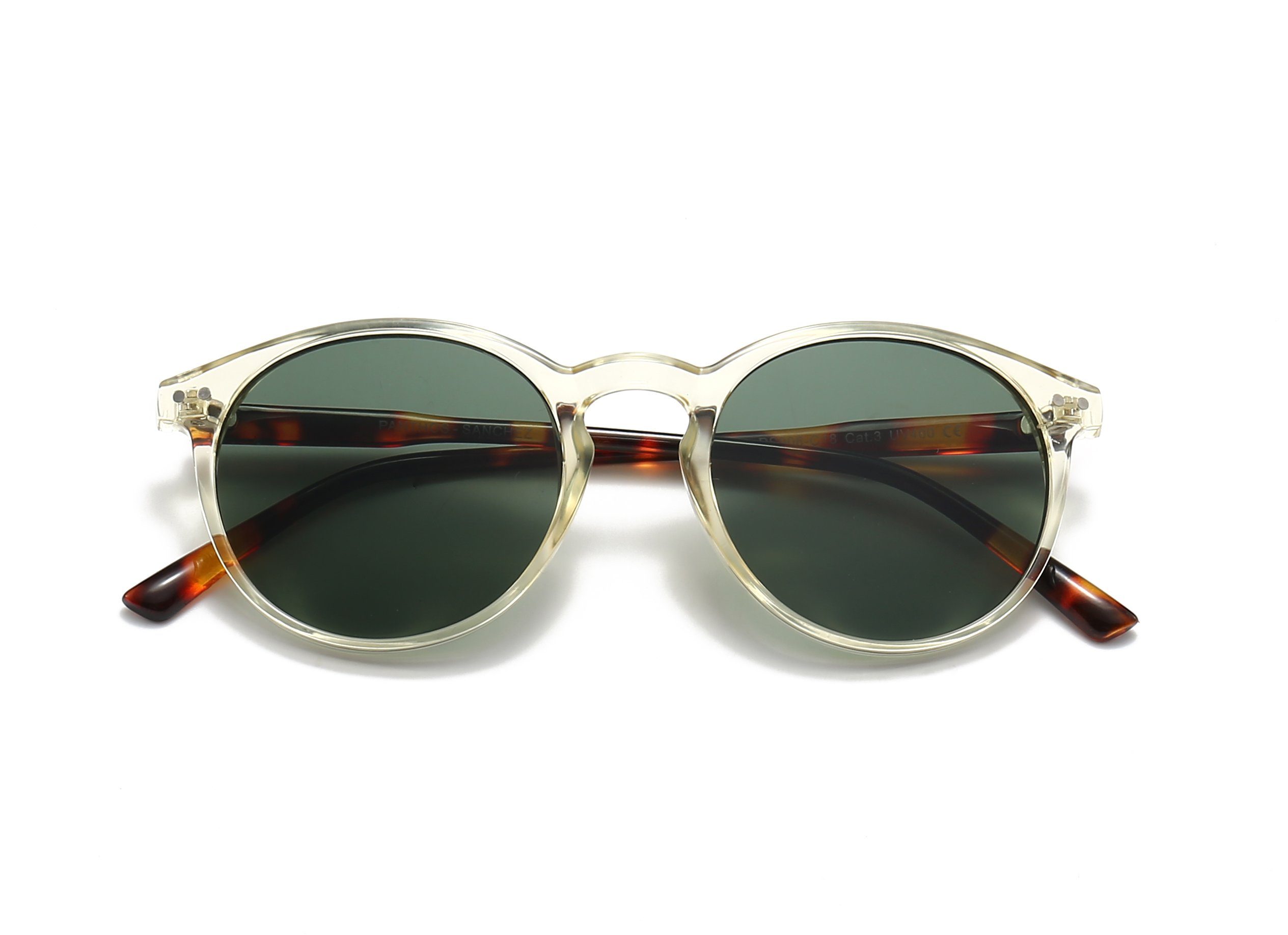 PACIEA Sonnenbrille UV Schutz Polarisiert Klassisch Rund Rahmen Damen  Herren Unisex