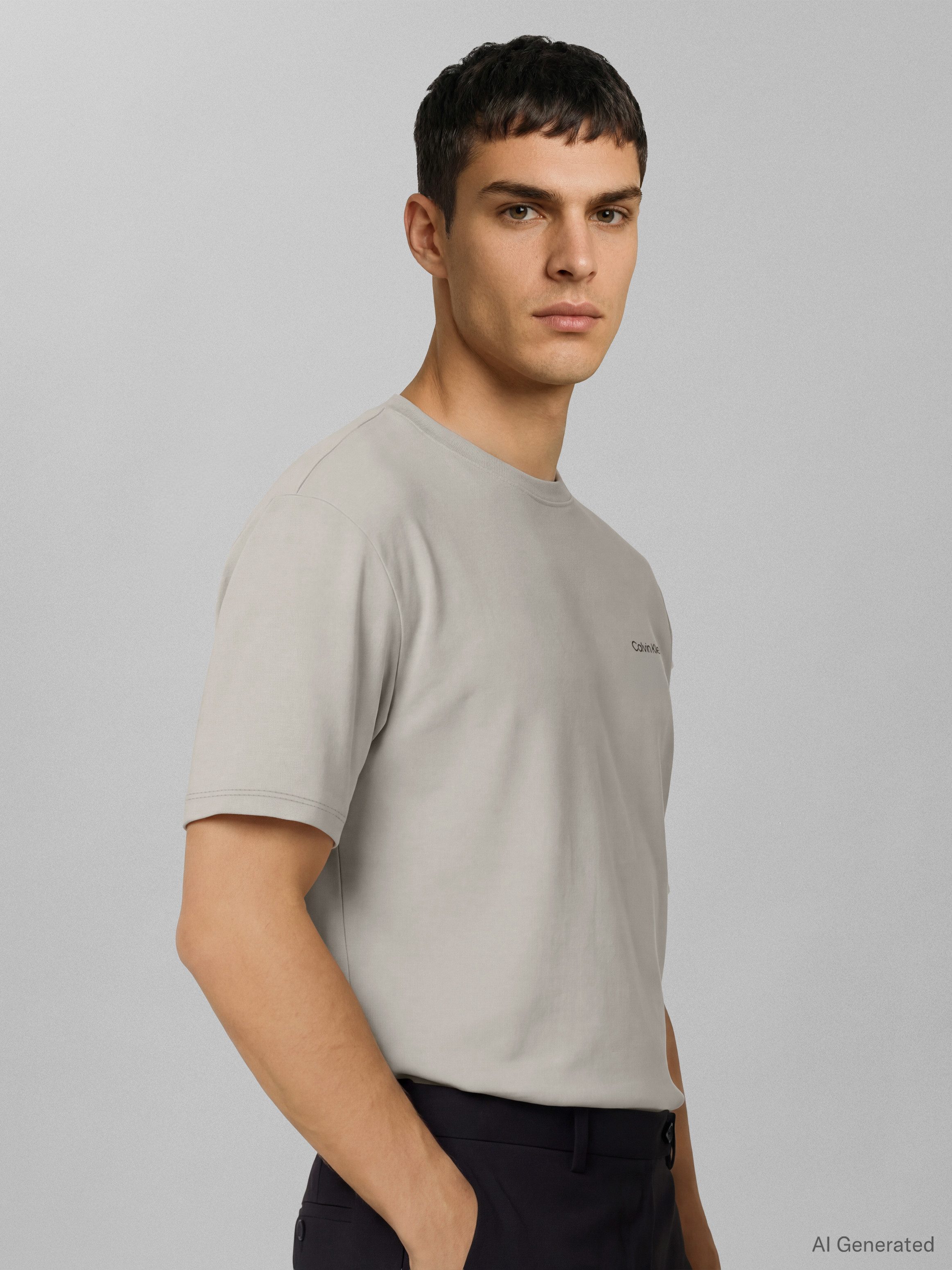 Calvin Klein T-Shirt SS MICRO LOGO CREWNECK TEE Regular fit mit Rundhalsausschnitt