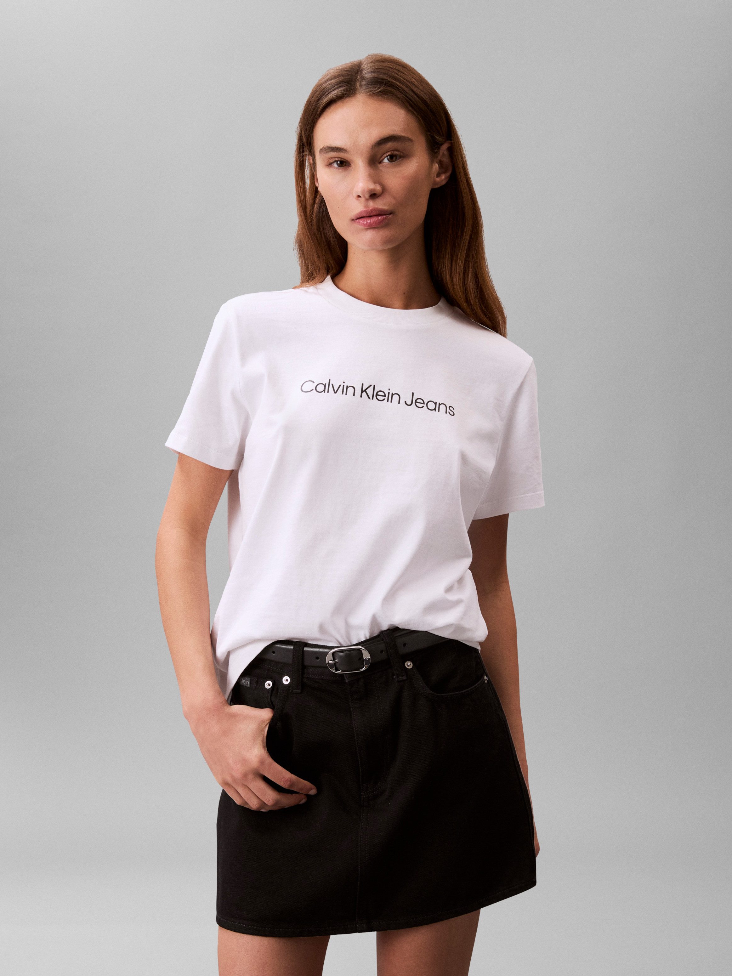 Calvin Klein Jeans T-Shirt mit Logoschriftzug günstig online kaufen