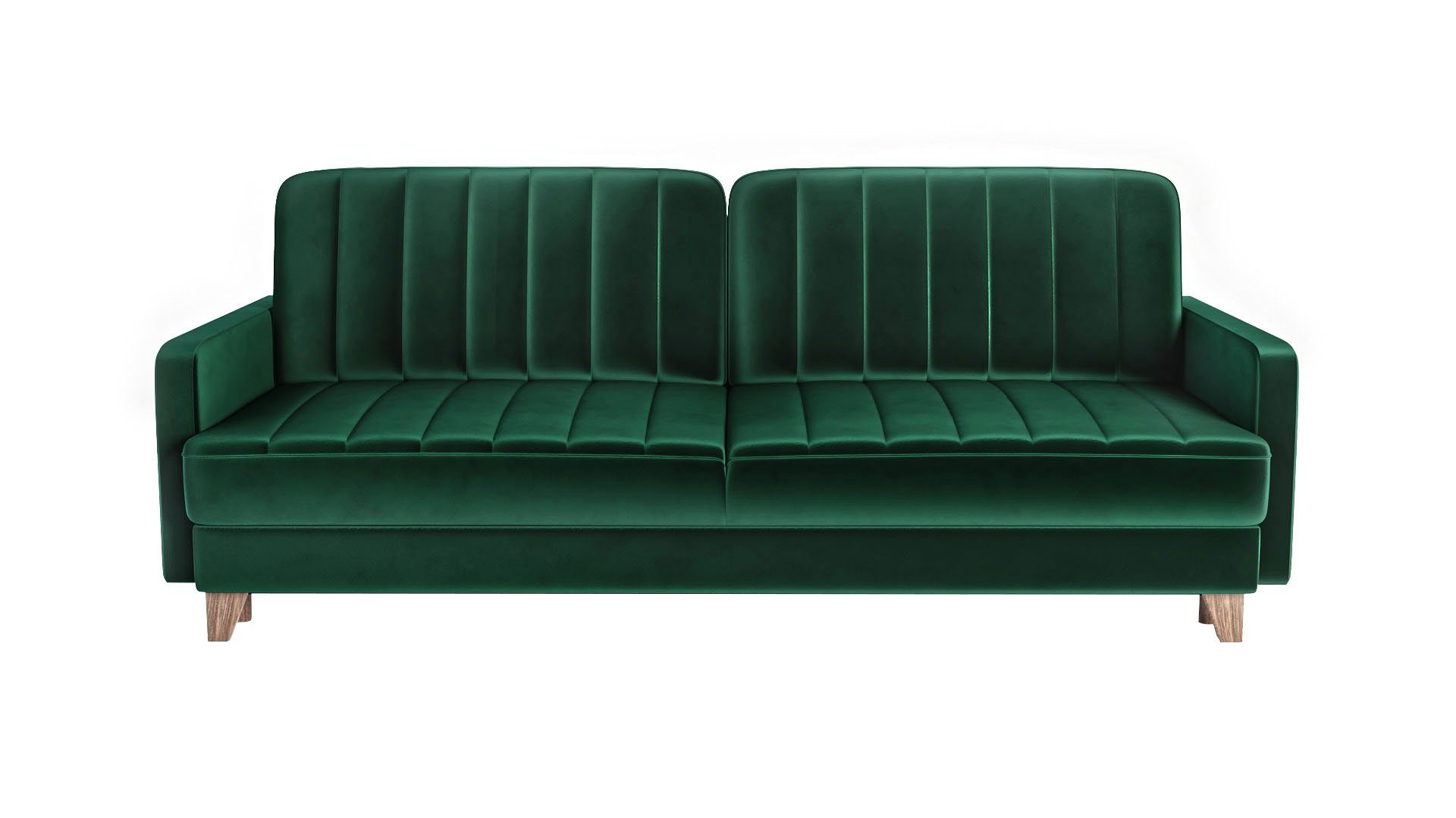 Siblo Bali Ausklappbares Grün Bettzeugbehälter Sofa - - mit 3-Sitzer Dreisitzer-Sofa Schlaffunktion 3-Sitzer
