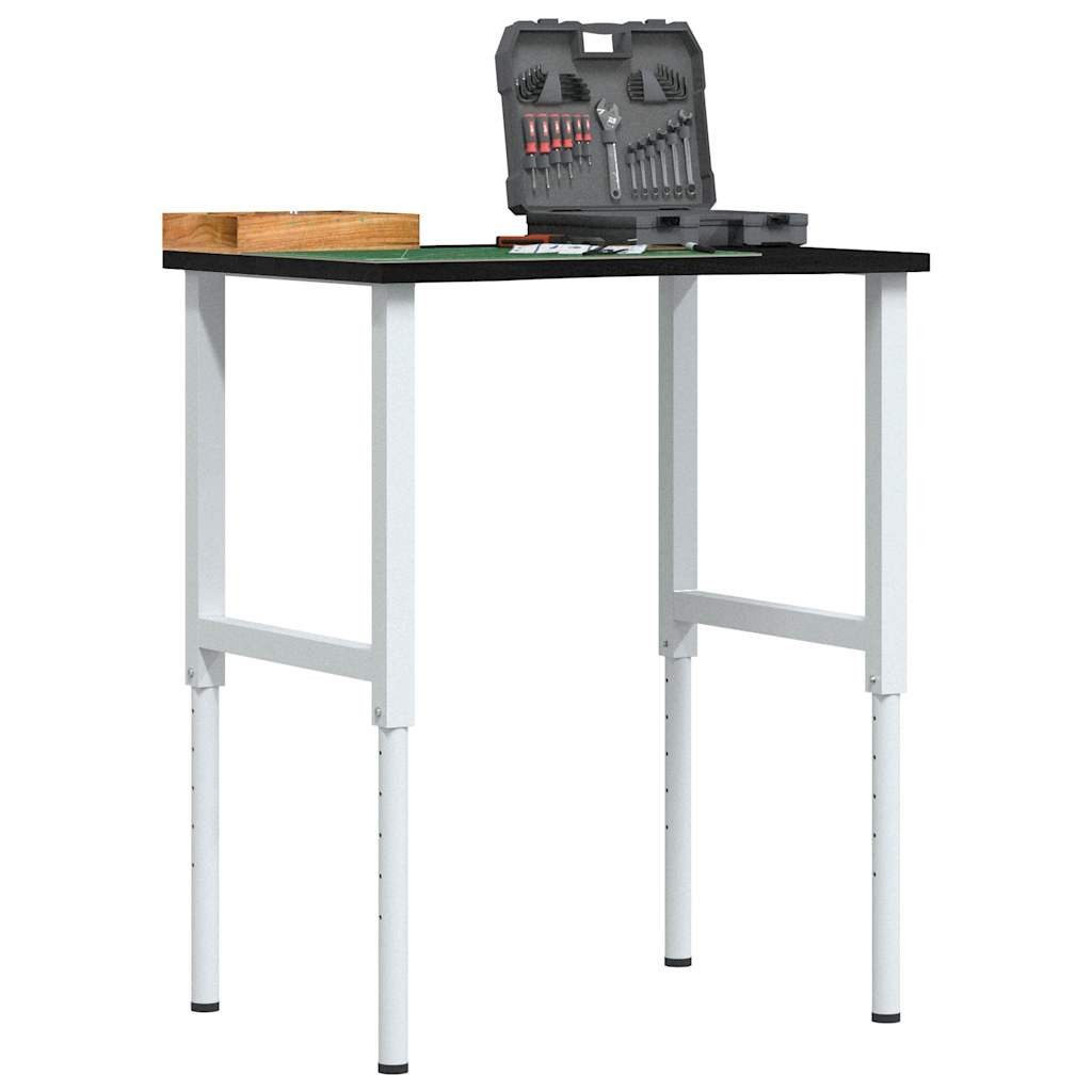 vidaXL Werkbank Werkbank Dunkelbraun 80x60x(71,5-98) cm Massivholz Eiche, (1-tlg)