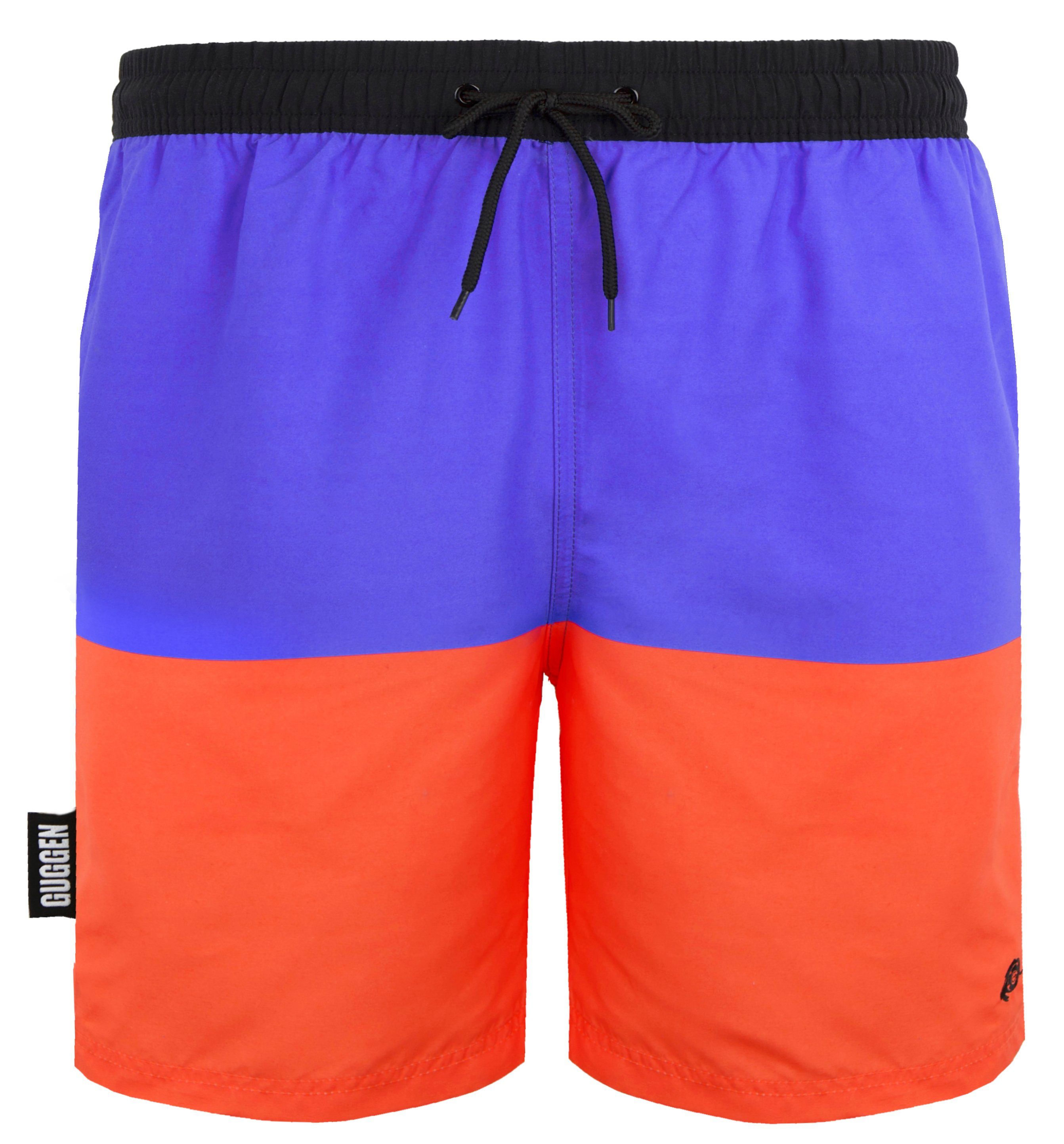 GUGGEN Mountain Badehose Badehose Herren Badeshorts Schnelltrocknend Boardshorts Beachshorts Streifen Karriert Badeshorts mit Kordel Gummizug Innenslip