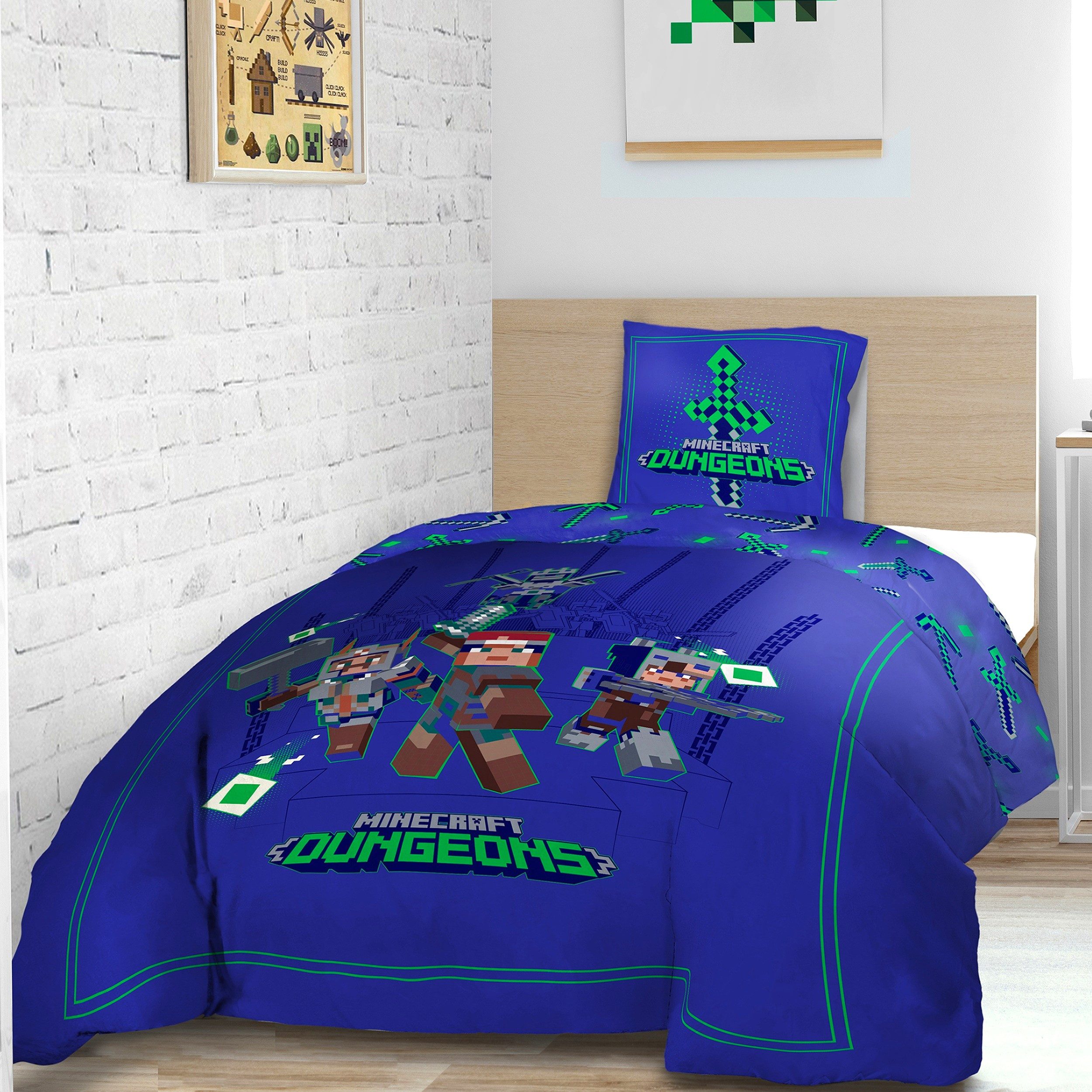 Familando Kinderbettwäsche Minecraft Bettwäsche Set für günstig online kaufen