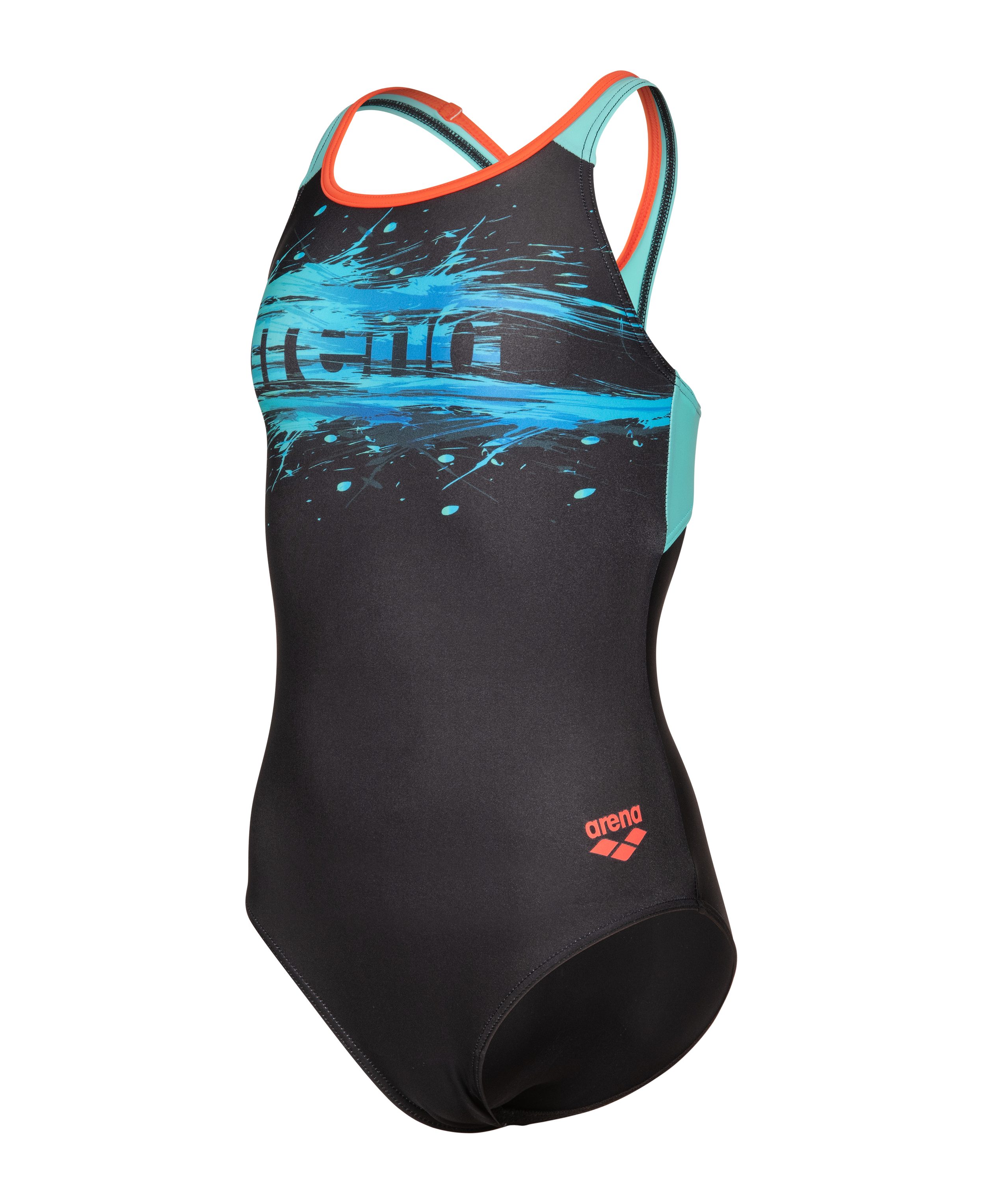 Arena Badeanzug G ARENA PAINT SWIMSUIT SWIM PRO BACK mit integriertem UV-Schutz UPF50+, aus Polyamid und Elasthan
