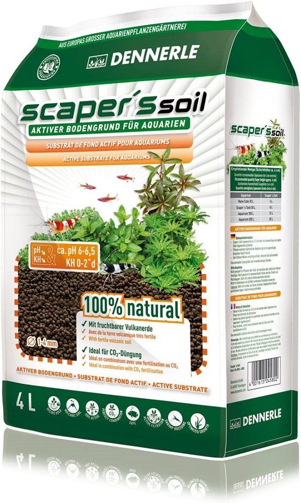 Aquarien-Substrat Dennerle Scaper's Soil 1-4 mm aktiver Bodengrund