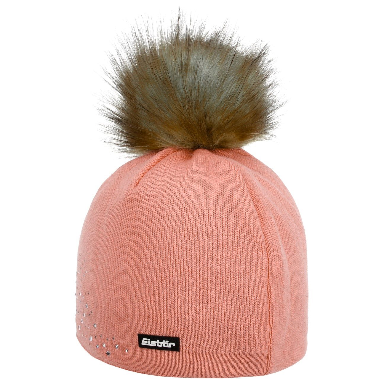 Eisbär Bommelmütze (1-St) Strickmütze mit Futter, Made in the EU