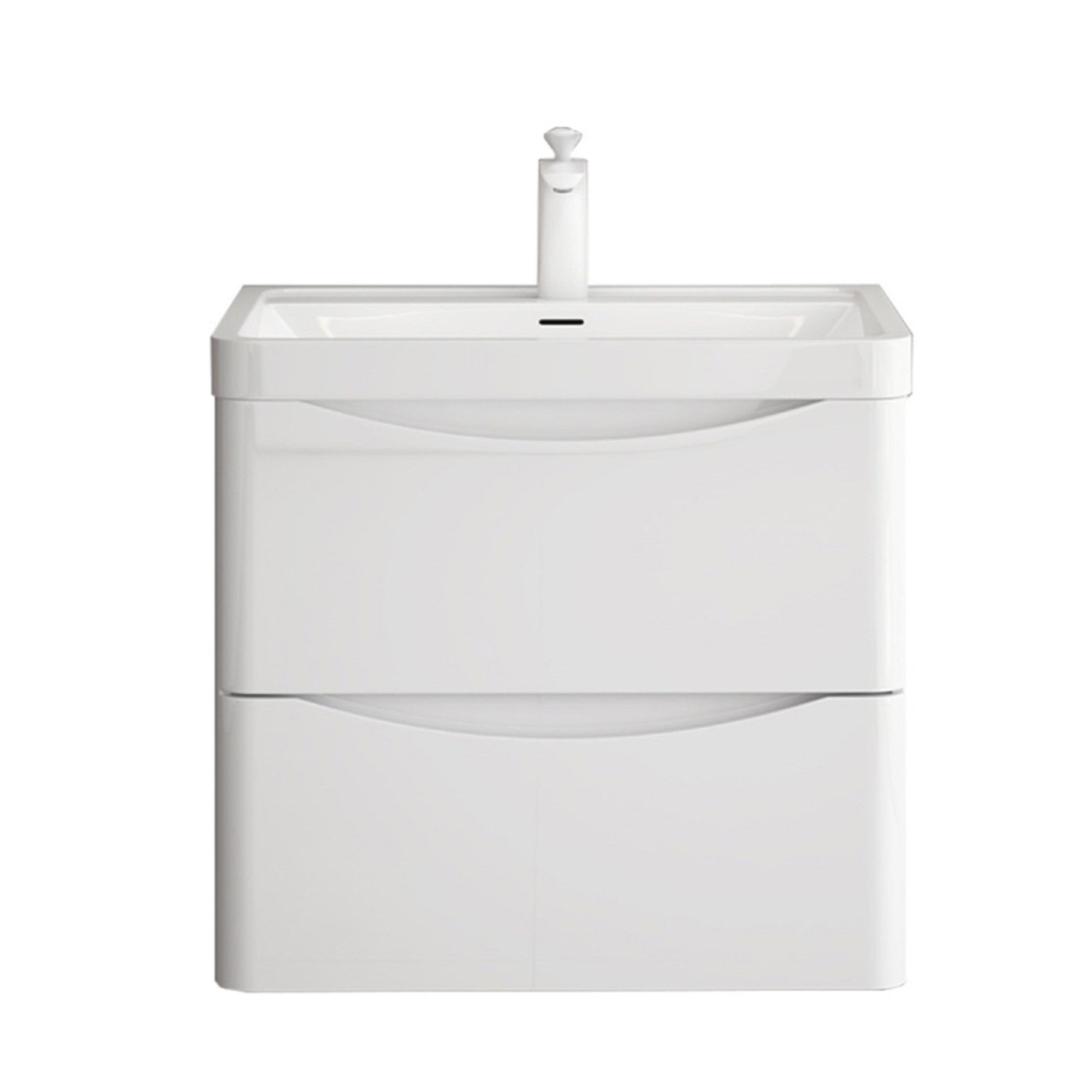 doporro Badezimmer-Set Waschbeckenunterschrank Wandmontage Mineralguss-Wasc günstig online kaufen