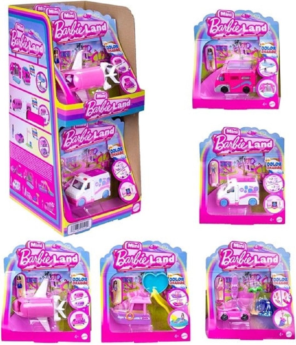 Mattel® Spielfigur Mini BarbieLand Spielset mit Fahrzeug & Puppe – Farbwech günstig online kaufen
