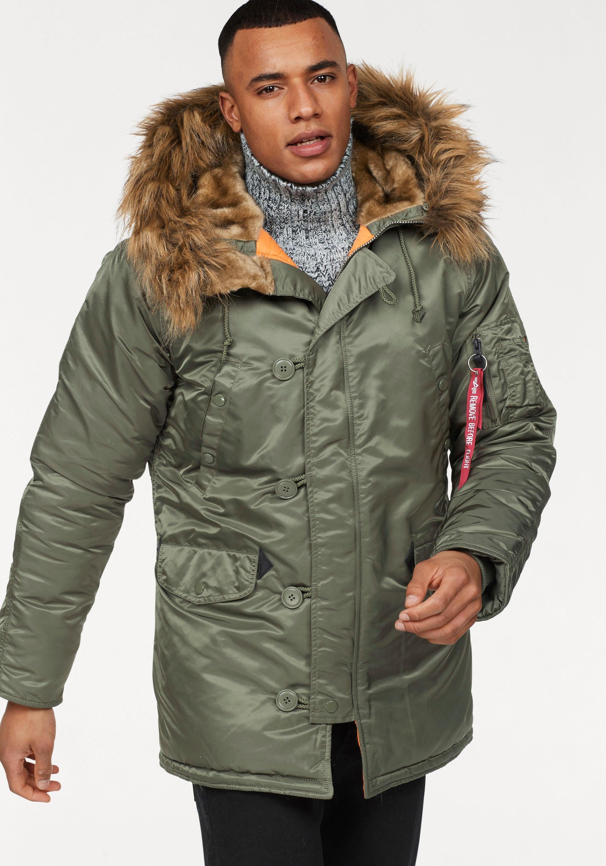 Alpha Industries Parka N3B VF 59 mit abnehmbarem Kunstfellkragen