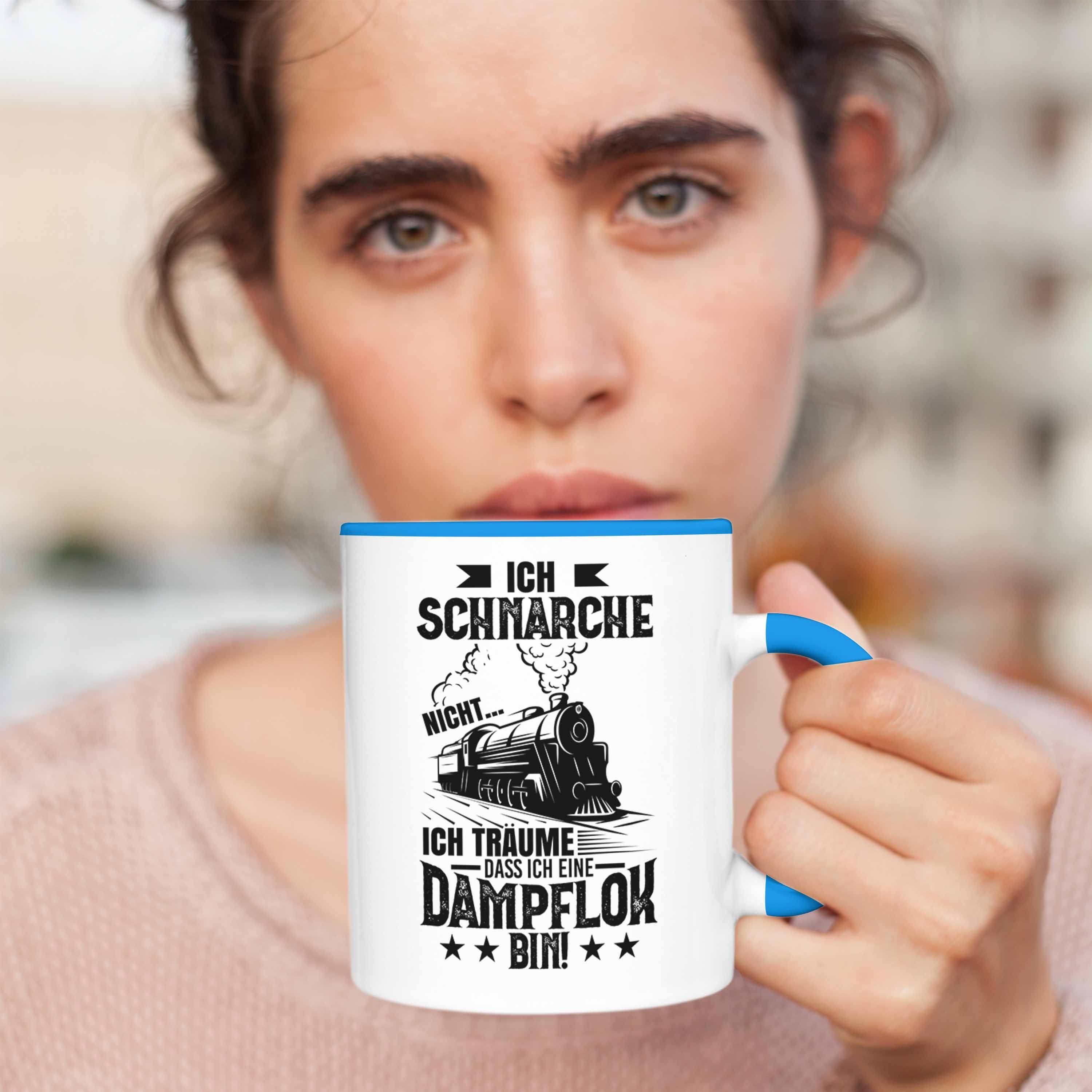 Sprüche - Geschenk Ich Trendation Trendation Tasse Nicht Schnarche Tasse Blau Lustige Dampflok Geschenkidee Dampflock