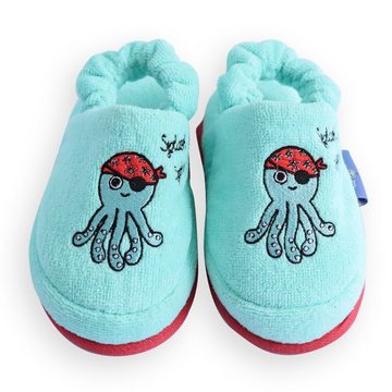 MILK&MOO Milk&Moo Sailor Octopus Kinder Hausschuhe 4-5 Jahre alt, türkis Hausschuh (1-tlg)