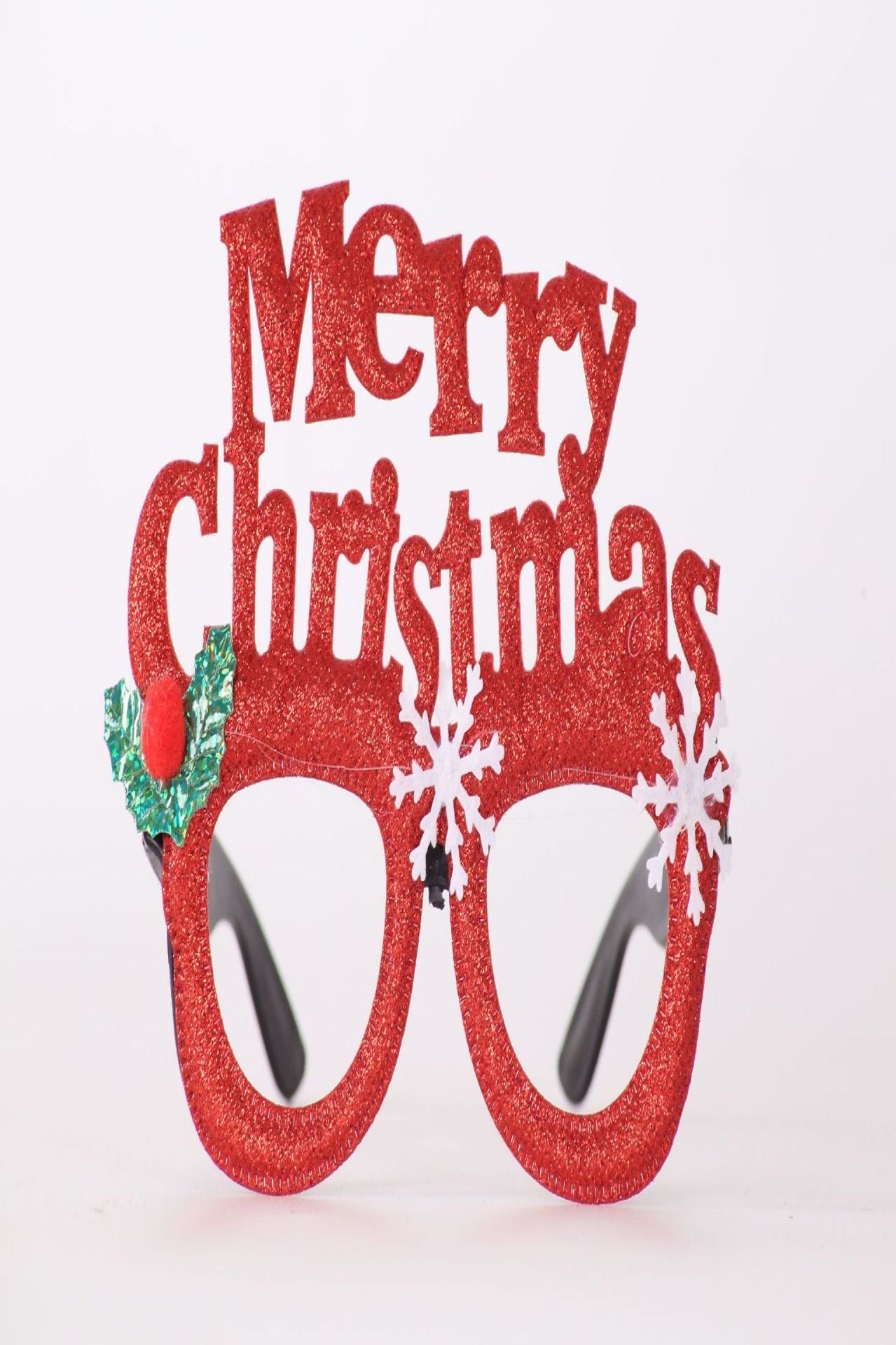 Blusmart Weihnachts-Brillenrahmen, Fahrradbrille Glänzende Weihnachtsmann-Brille Neuartiger 6