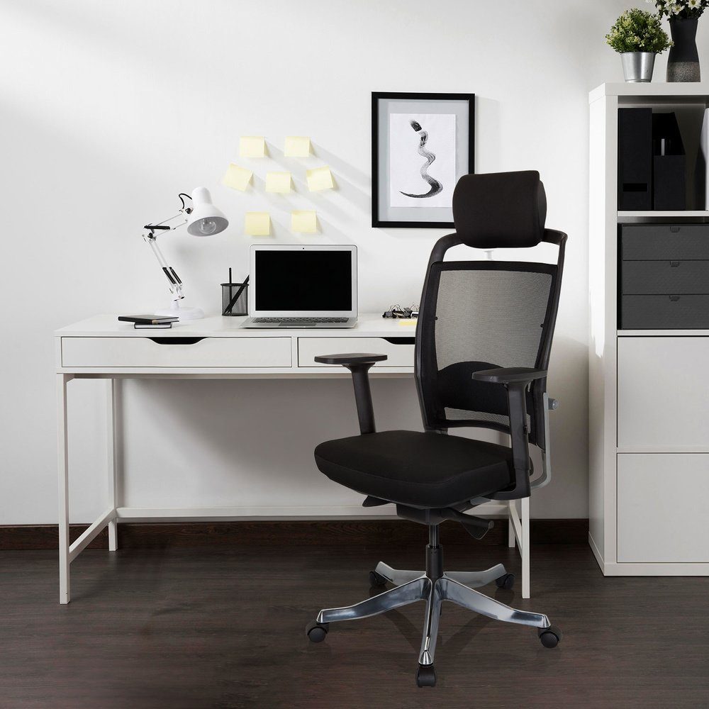 hjh OFFICE Drehstuhl Profi Bürostuhl Schreibtischstuhl Stoff/Netzstoff St), IKAST (1 ergonomisch I