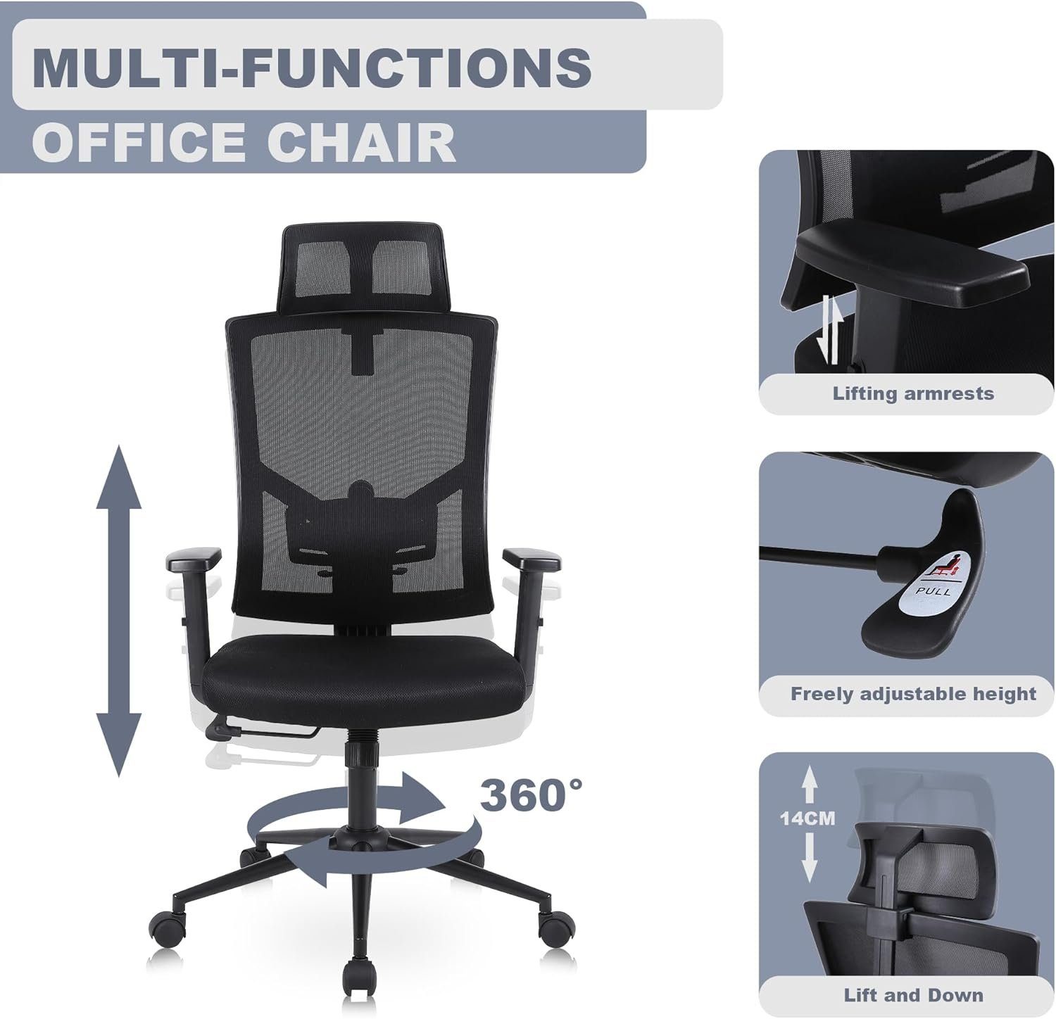 Verstellbarer Kopfstütze mit Chair und Office Bürostuhl, Schreibtischstuhl Youhauchair