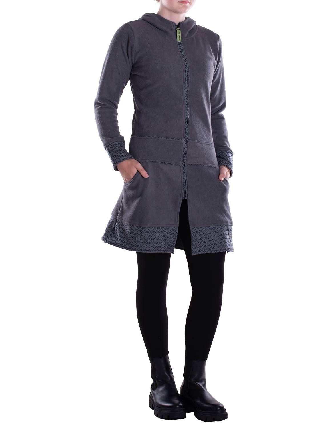 Vishes Kapuzenfleecejacke Lange Kapuzenjacke Damen Fleece günstig online kaufen