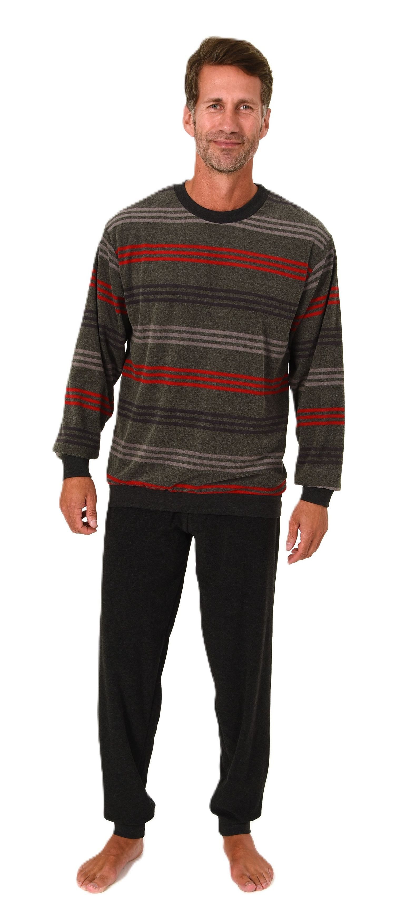 Normann Pyjama Herren Schlafanzug in Frottee günstig online kaufen