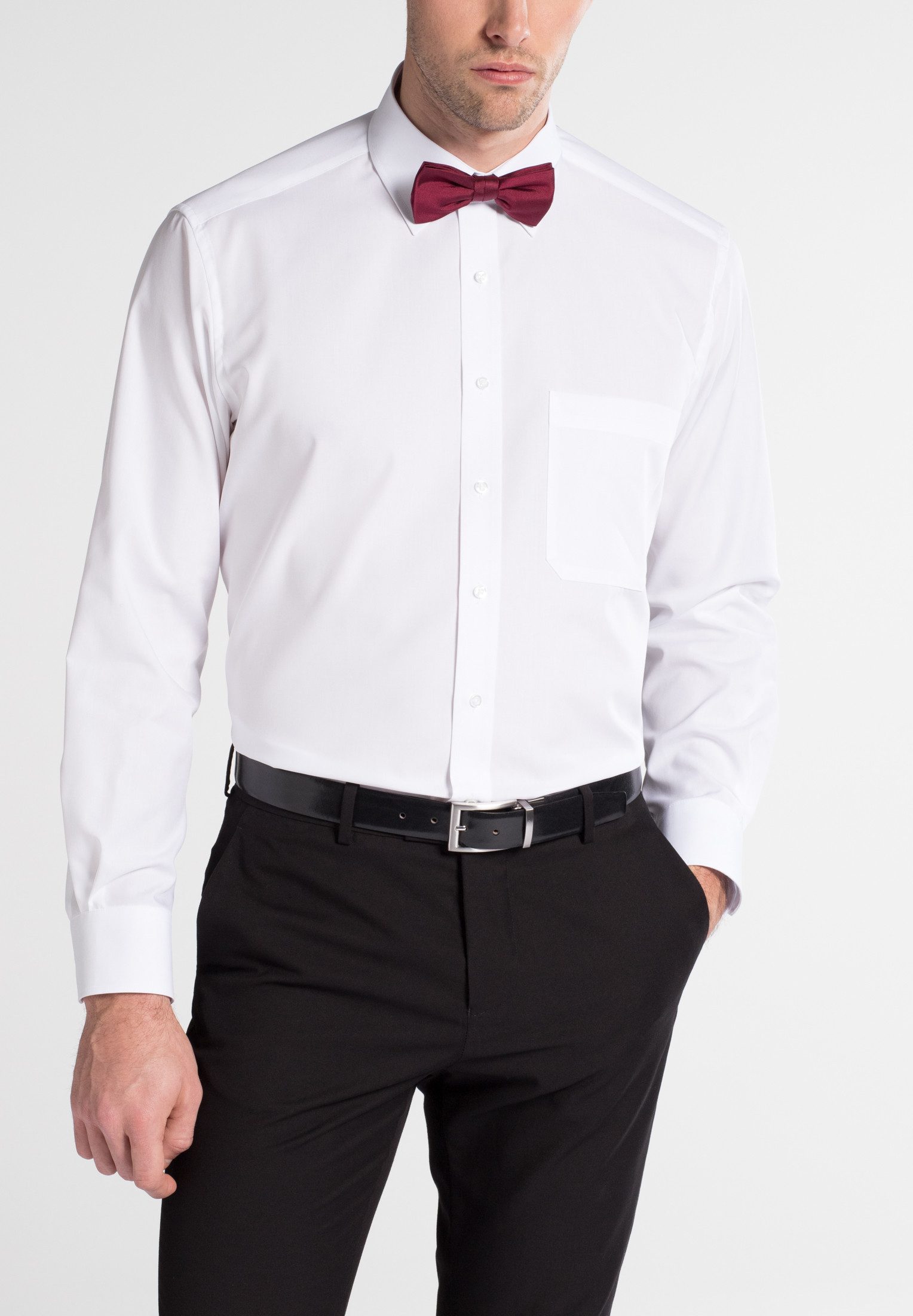 Eterna Businesshemd Eterna Langarm Hemd Comfort Fit Popeline unifarben