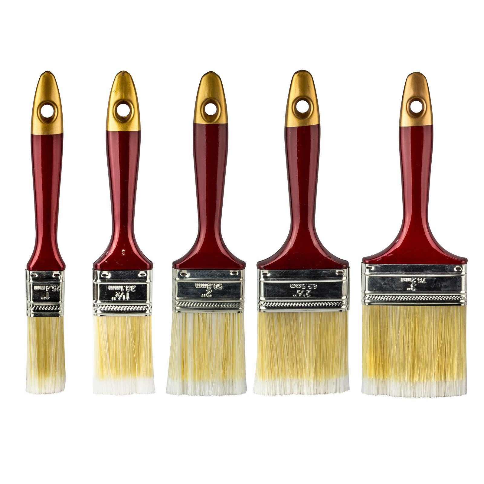 DEMA Flachpinsel Maler Flachpinsel Set 25-76 mm 5 tlg, (5 St)