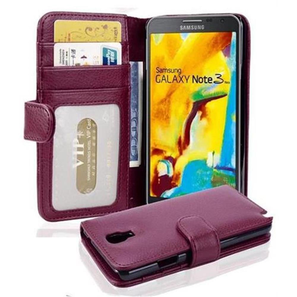 Cadorabo Handyhülle für Samsung Galaxy NOTE 3 NEO Hülle Samsung Galaxy NOTE 3 NEO, Klappbare Handy Schutzhülle - Hülle - mit Standfunktion und Kartenfach