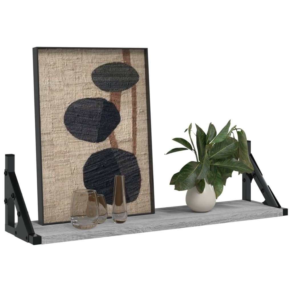 vidaXL Regal Wandregale 2 Stk. Grau günstig online kaufen