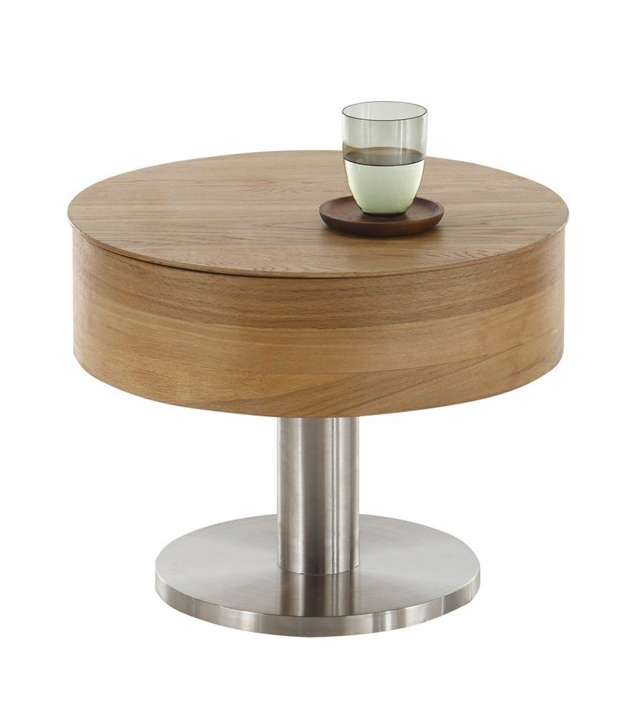 MCA furniture Couchtisch Tanger, Rollbar Liftfunktion, mit unf glatte Rund Oberfläche