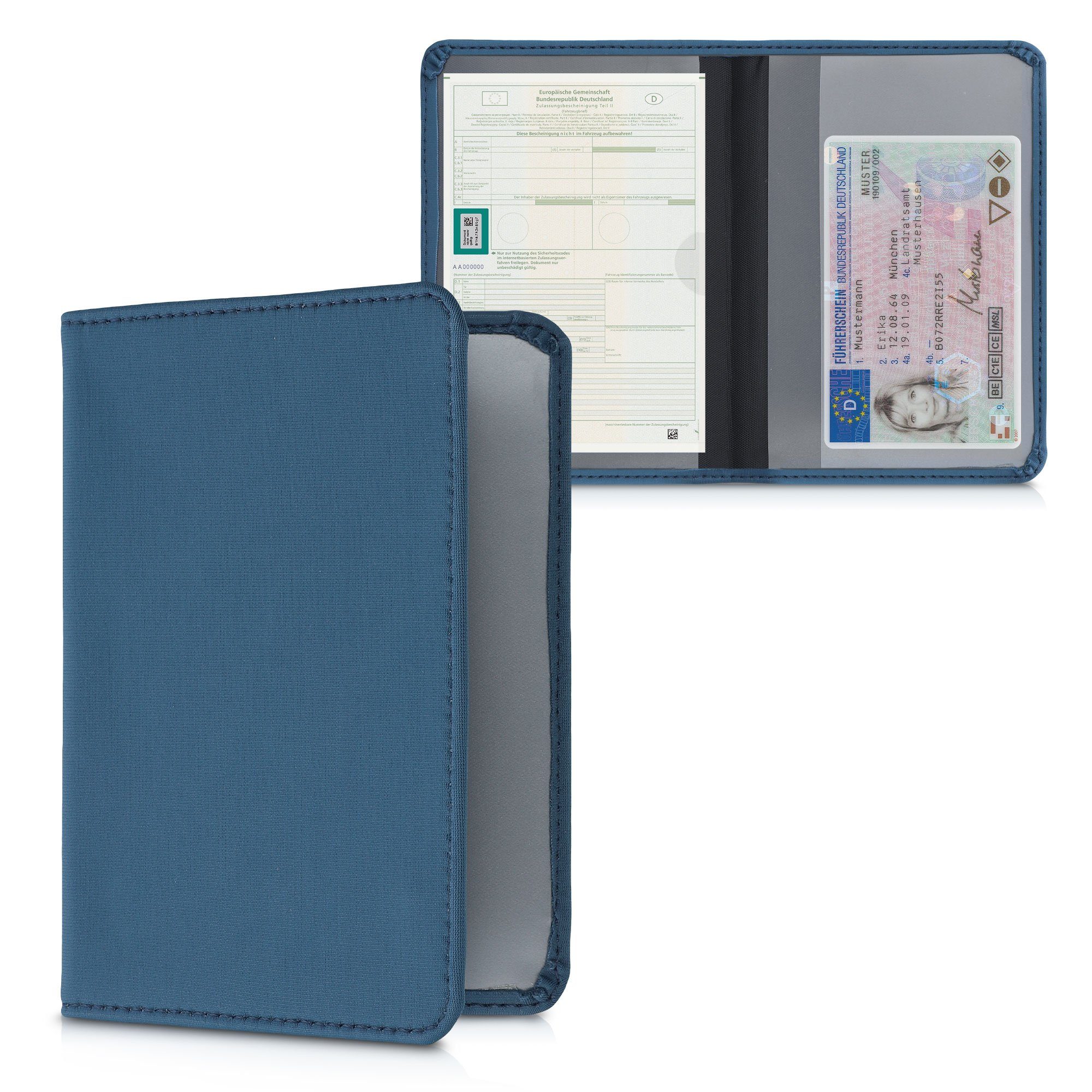 kwmobile Etui Fahrzeugschein Hülle mit Kartenfächern, Neopren Etui Tasche f günstig online kaufen
