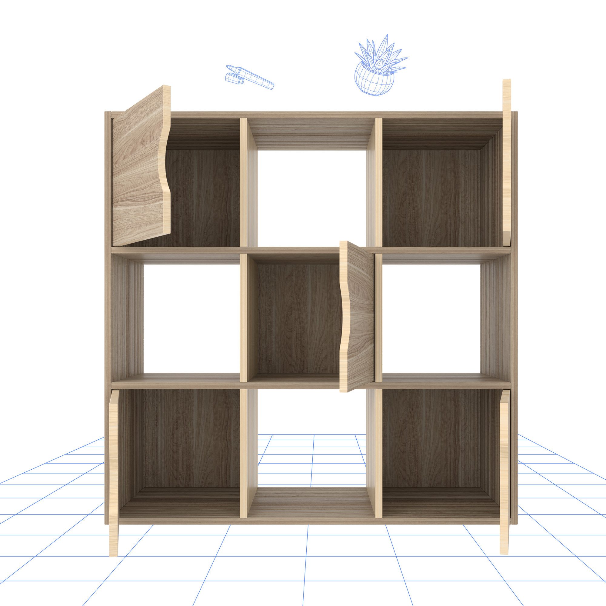 FLEXISPOT Bücherregal BW1, Regal, Standregal, Würfelregal, günstig online kaufen