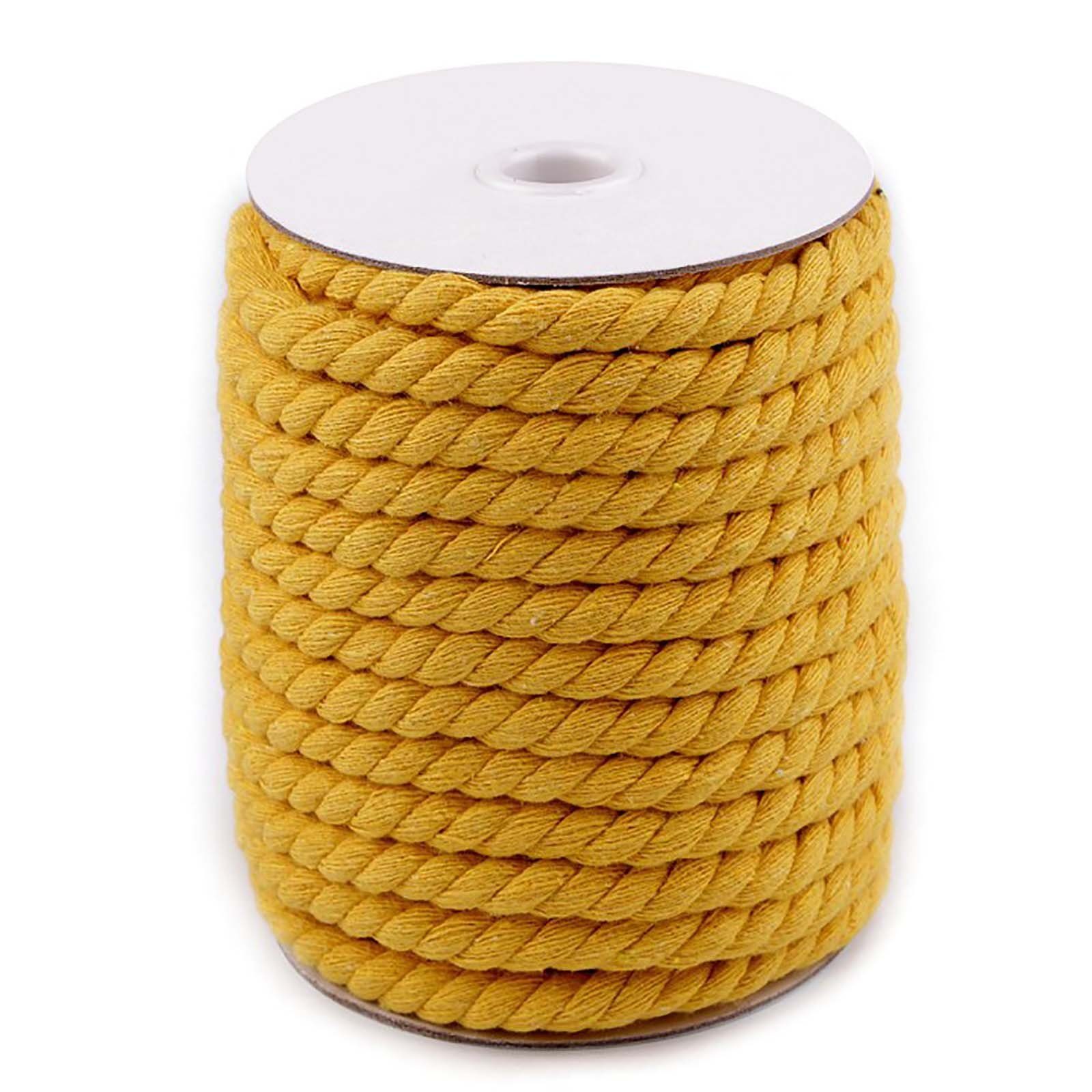 maDDma 19m Baumwollseil gedreht Seil, gelb