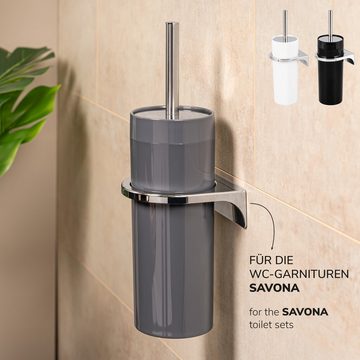 bremermann WC-Reinigungsbürste Wandhalterung zum Kleben oder Bohren für SAVONA-WC-Bürste, verchromt