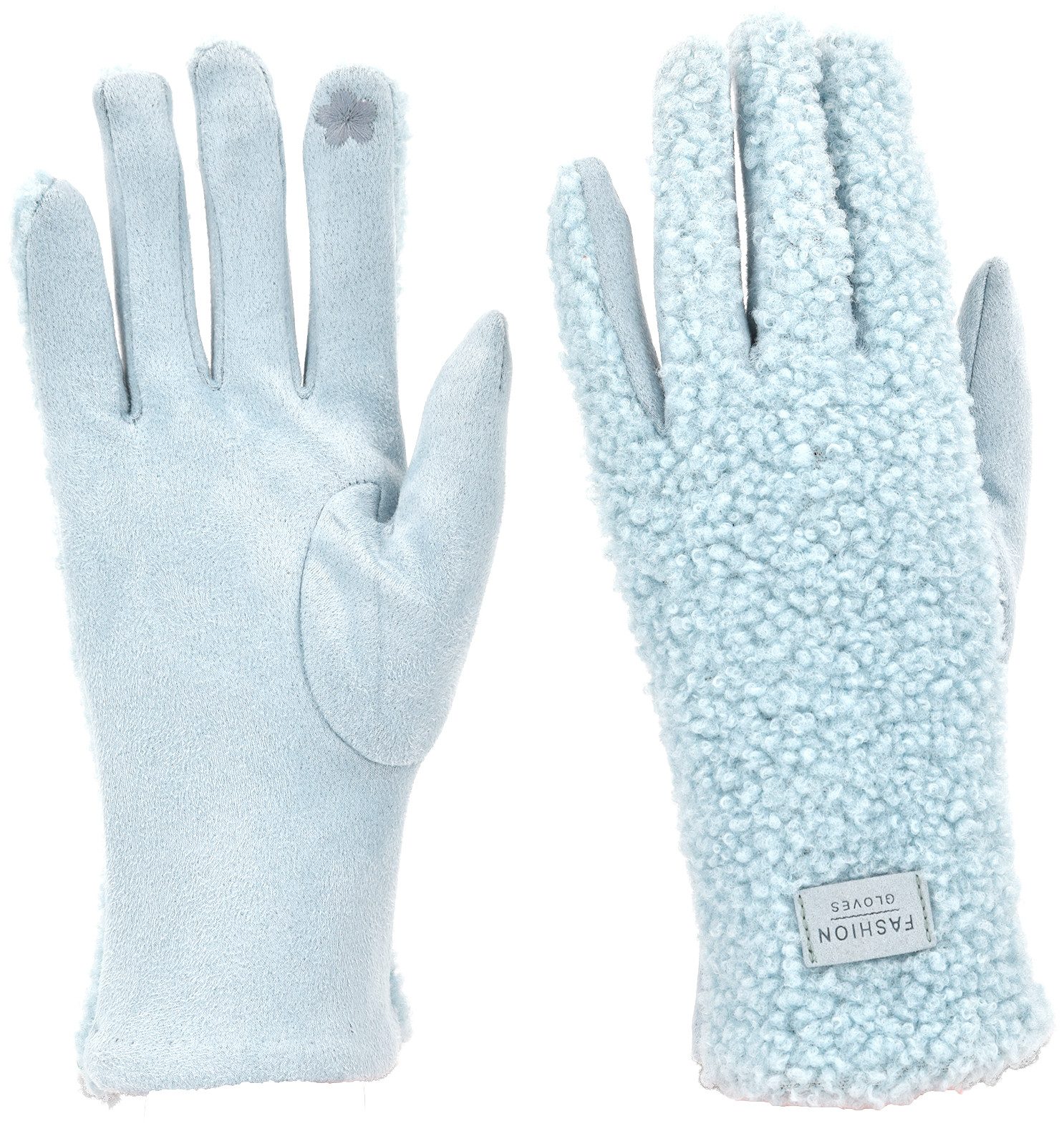 styleBREAKER Fleecehandschuhe Touchscreen Handschuhe mit Teddyplüsch (1-St)