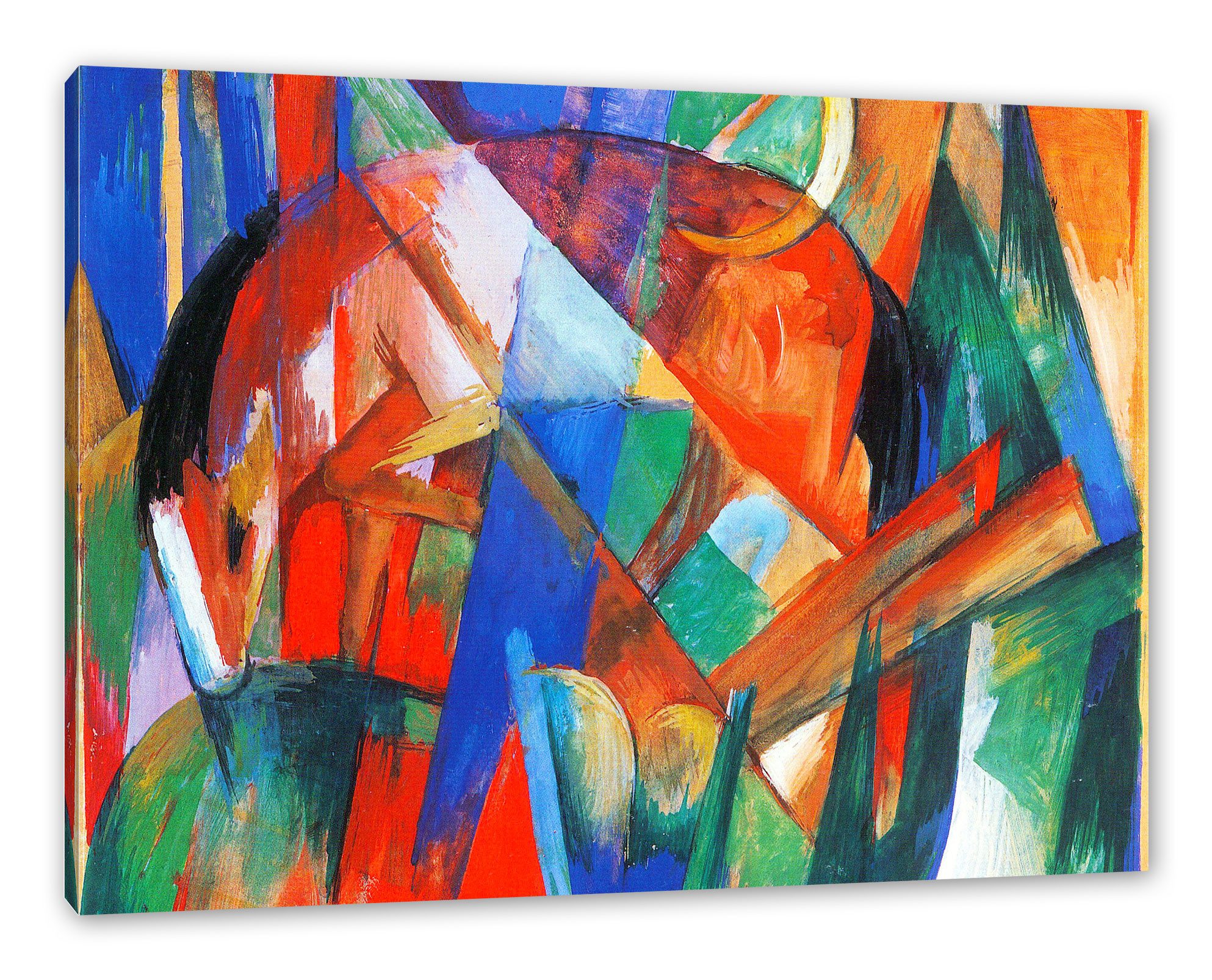 Pixxprint Leinwandbild Franz Marc - Fabeltier II Pferd, Franz Marc - Fabeltier II Pferd (1 St), Leinwandbild fertig bespannt, inkl. Zackenaufhänger