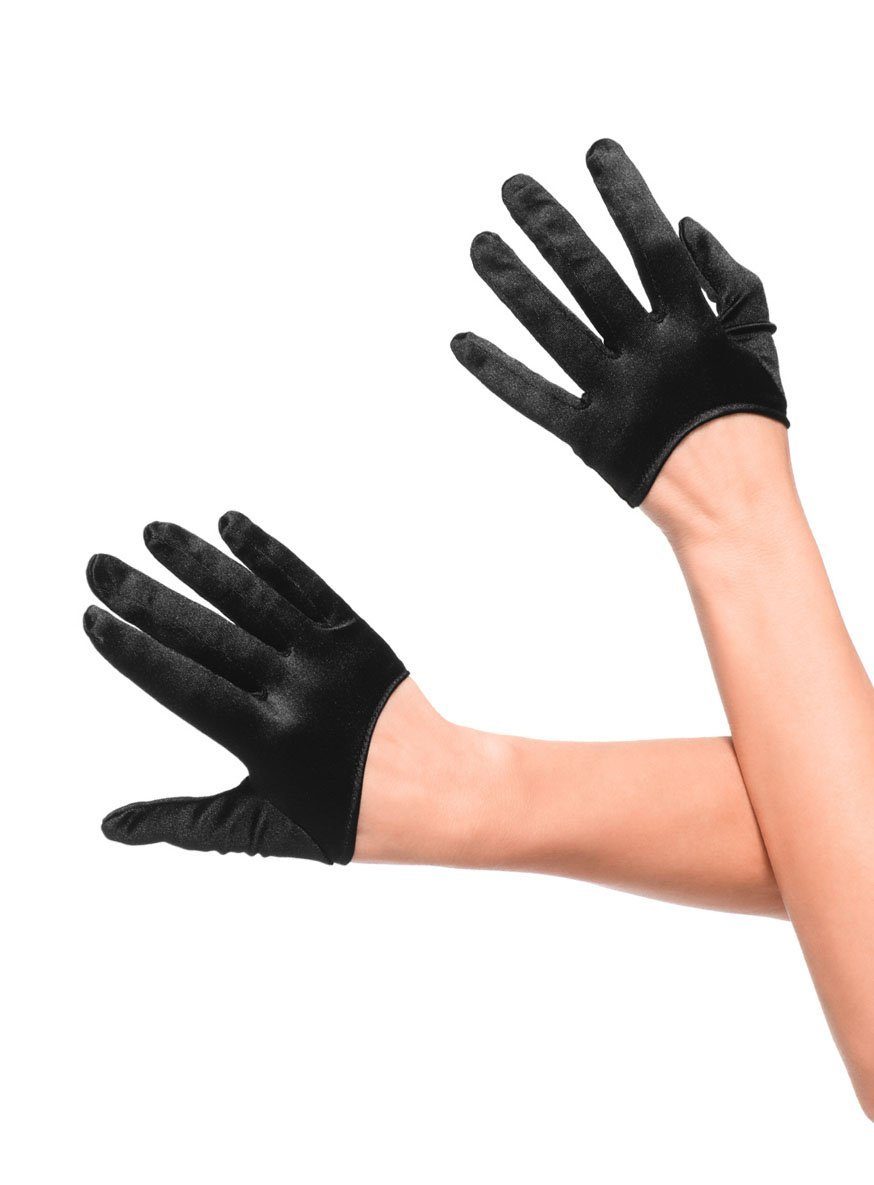 Leg Avenue Kostüm Kurze Satinhandschuhe in weiß, schwarz, rot, Attraktive Kostümergänzung, erhältlich in drei Цвета(ов)