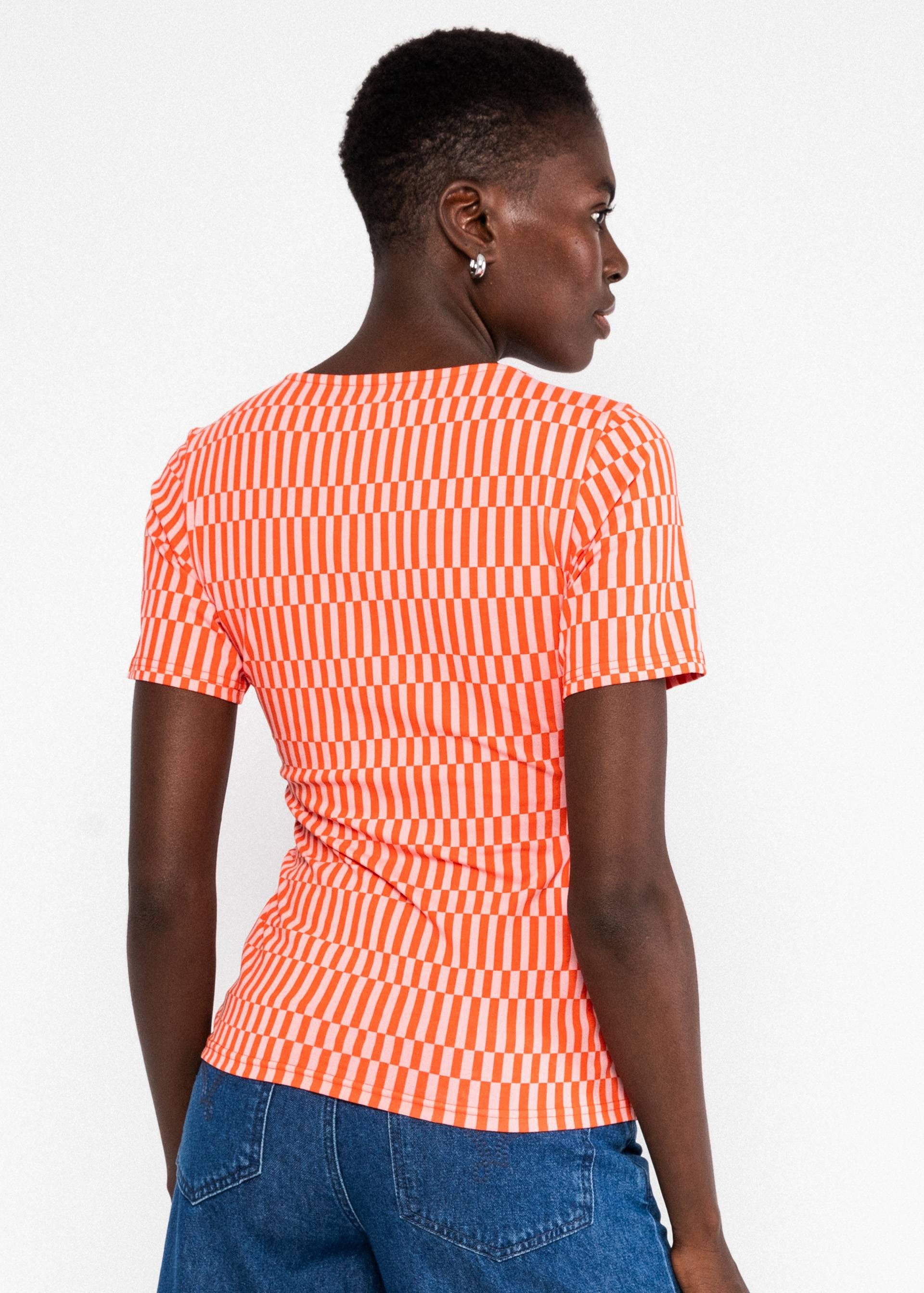 Blutsgeschwister Kurzarmshirt Mon Soleil Cache - T-Shirt Damen - Shirt - Wickelshirt - Streifenshirt