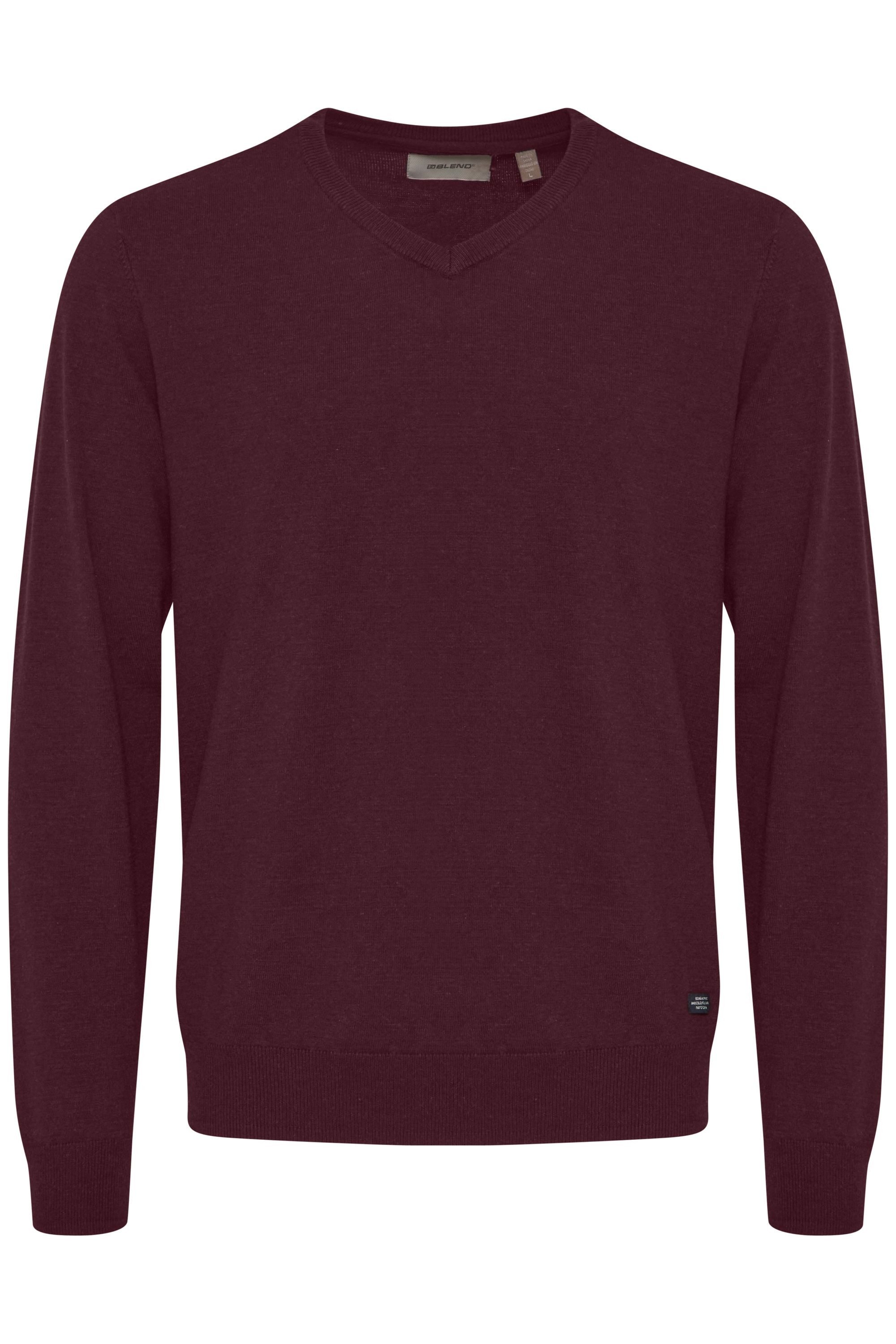 Blend Strickpullover BHBRUTON V-neck Stilvoller Strickpullover mit V-Aussch günstig online kaufen