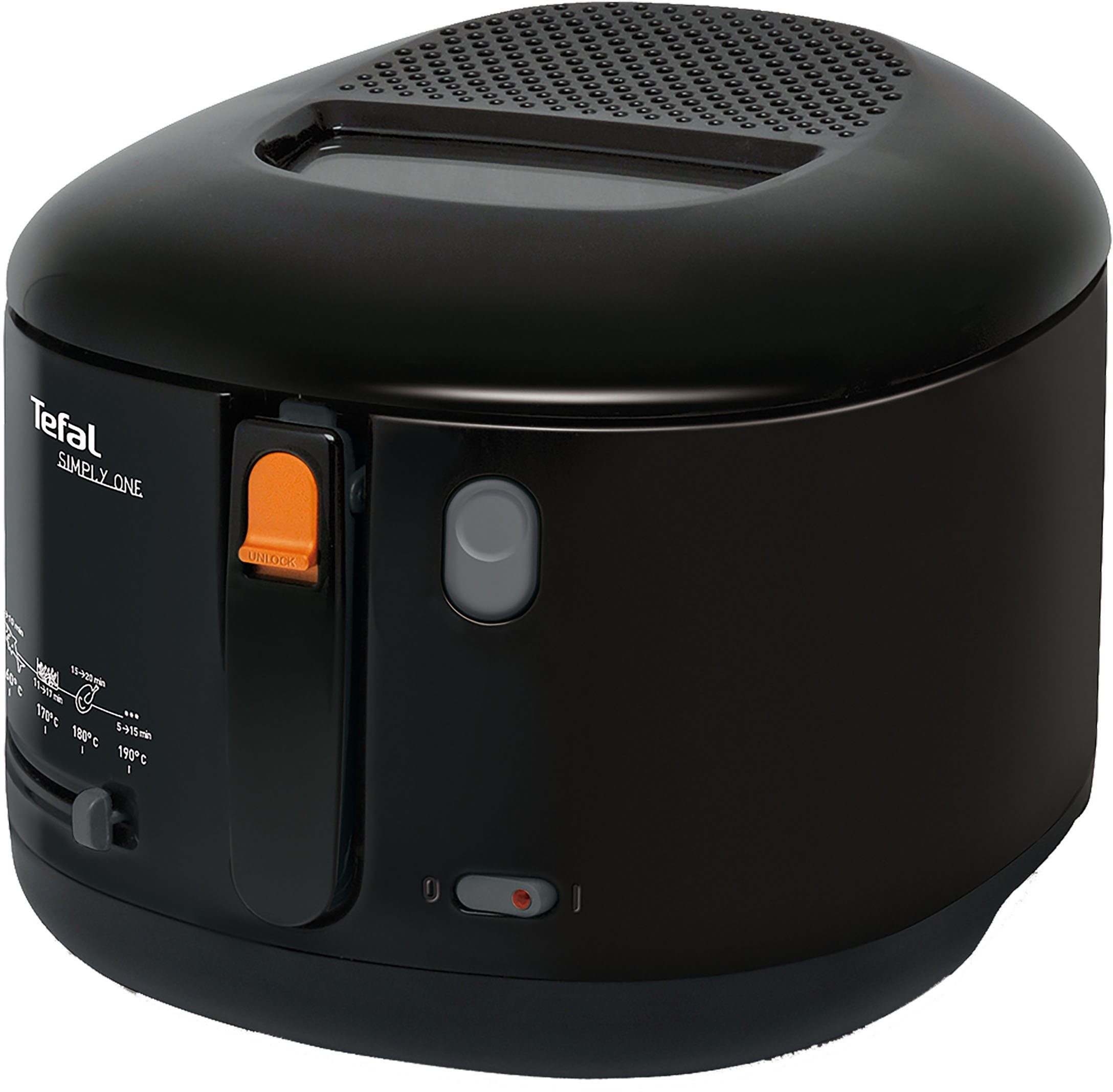 Tefal Fritteuse FF1608 Simply One, 1900 W, kalte Wände, Sichtfenster, spülmaschinengeeignet, einklappbare Griffe