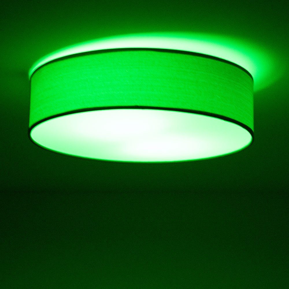 etc-shop LED Deckenleuchte, Leuchtmittel inklusive, Leuchte Farbwechsel, Warmweiß, Holz Lampe dimmbar Optik Decken grau Strahler