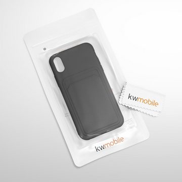 kwmobile Handyhülle Hülle für Apple iPhone X, Handyhülle mit Fach für Karten - Handy Cover Case