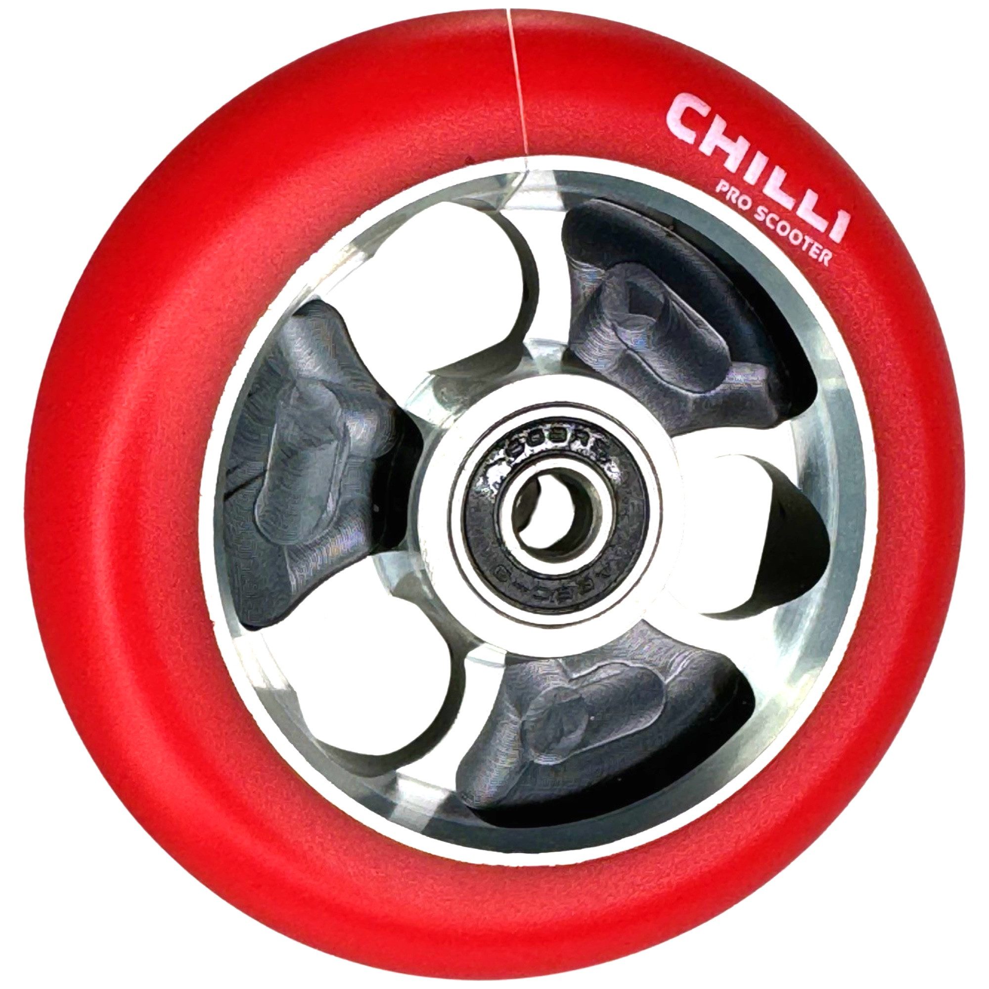 Chilli Stuntscooter Chilli Pro Parabol Stunt-Scooter Alu Ersatzrad Roller Rolle 100mm Rot