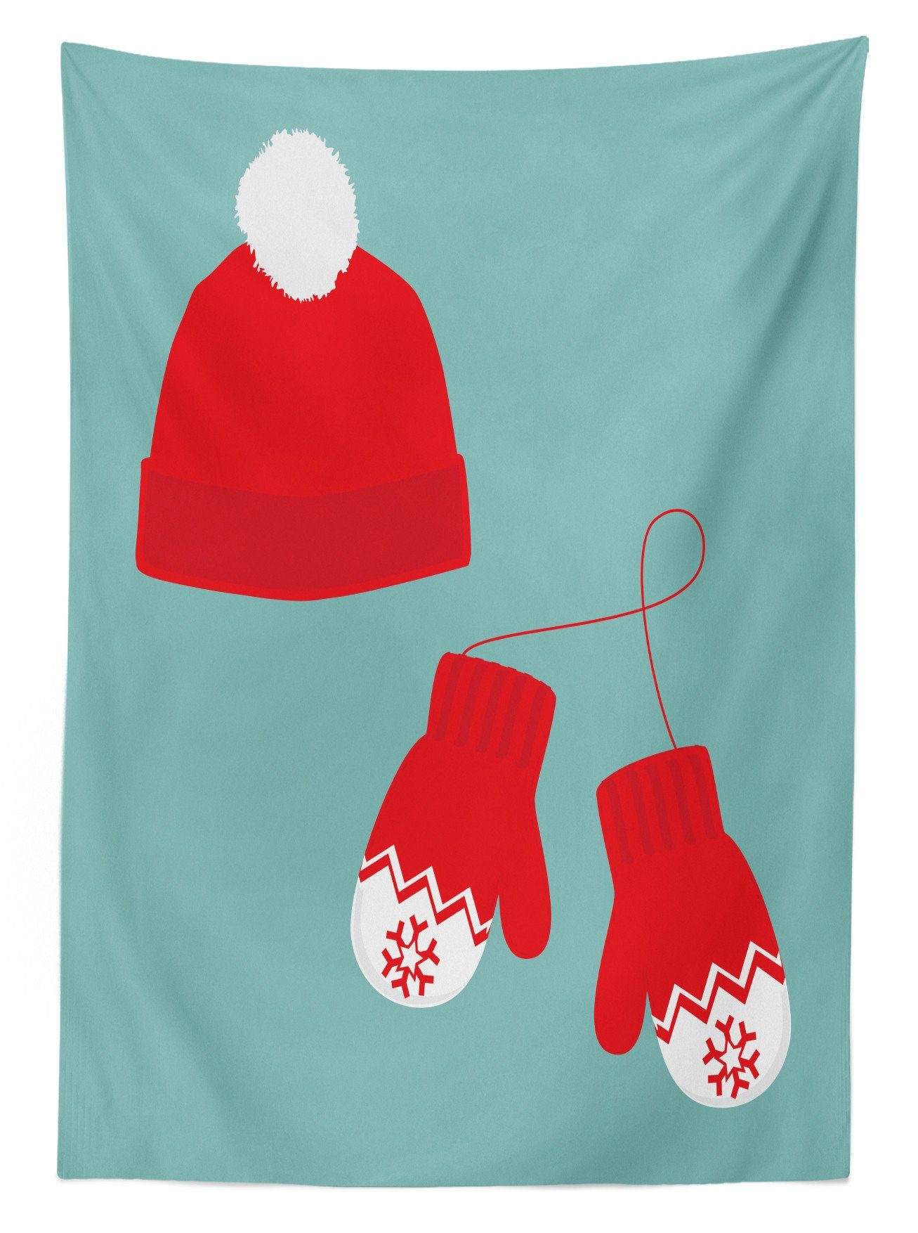 Hut Außen Handschuhe Tischdecke Abakuhaus Für Bereich Weihnachten Waschbar Farben, Farbfest geeignet Klare Paar Ein den