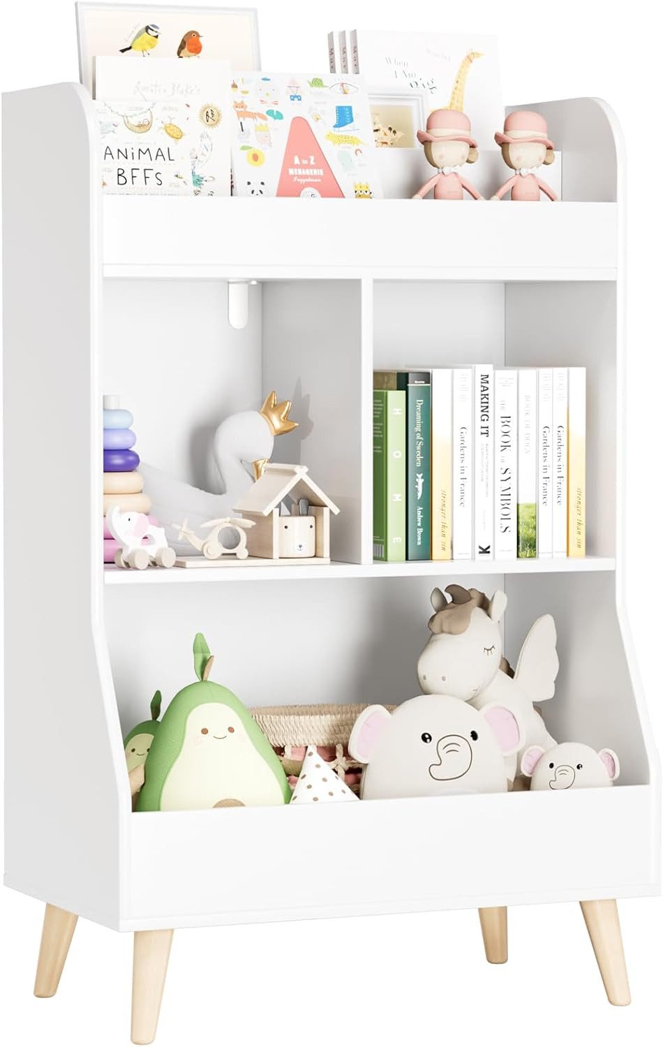 TLGREEN Spielzeugtruhe Kinderregal Bücherregal (Spielzeug Aufbewahrung,Spie günstig online kaufen