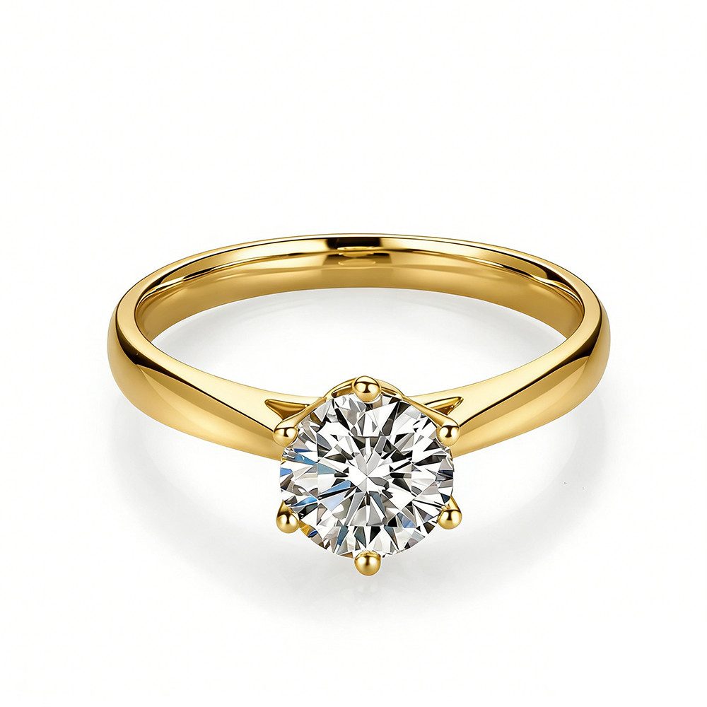 Diamantring 1,01 ct Solitär-Ring Labordiamant IGI 18K Gold