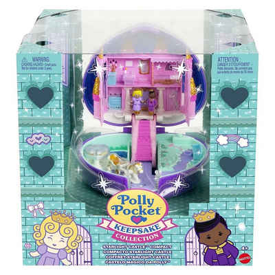 Mattel® Spielwelt Mattel HFJ64 - Polly Pocket - Schatulle - Mini Spielset, Spielfigurenset mit Zubehör, Sternenlicht Schloss