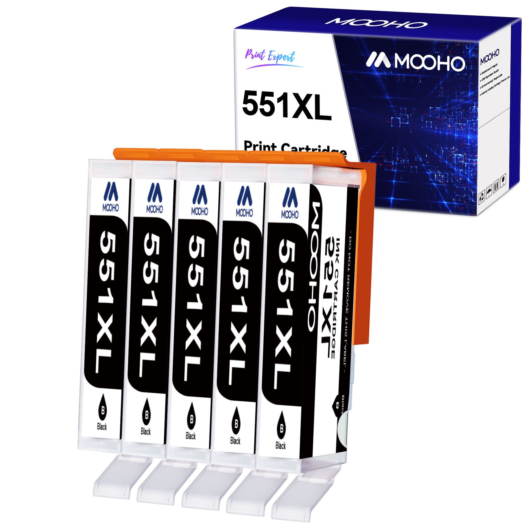 MOOHO 550XL 551XL Ersatz für CANON 551 XL 550 multipack Tintenpatrone (Pixma MX725 MX920 MX925 iX6850 iP7200 iP7250 iP8750 MG5400 MG5450 MG5550, MG5650 MG6350 MG6450 MG6650 MG7150 MG7500 MG7550 Drucker)