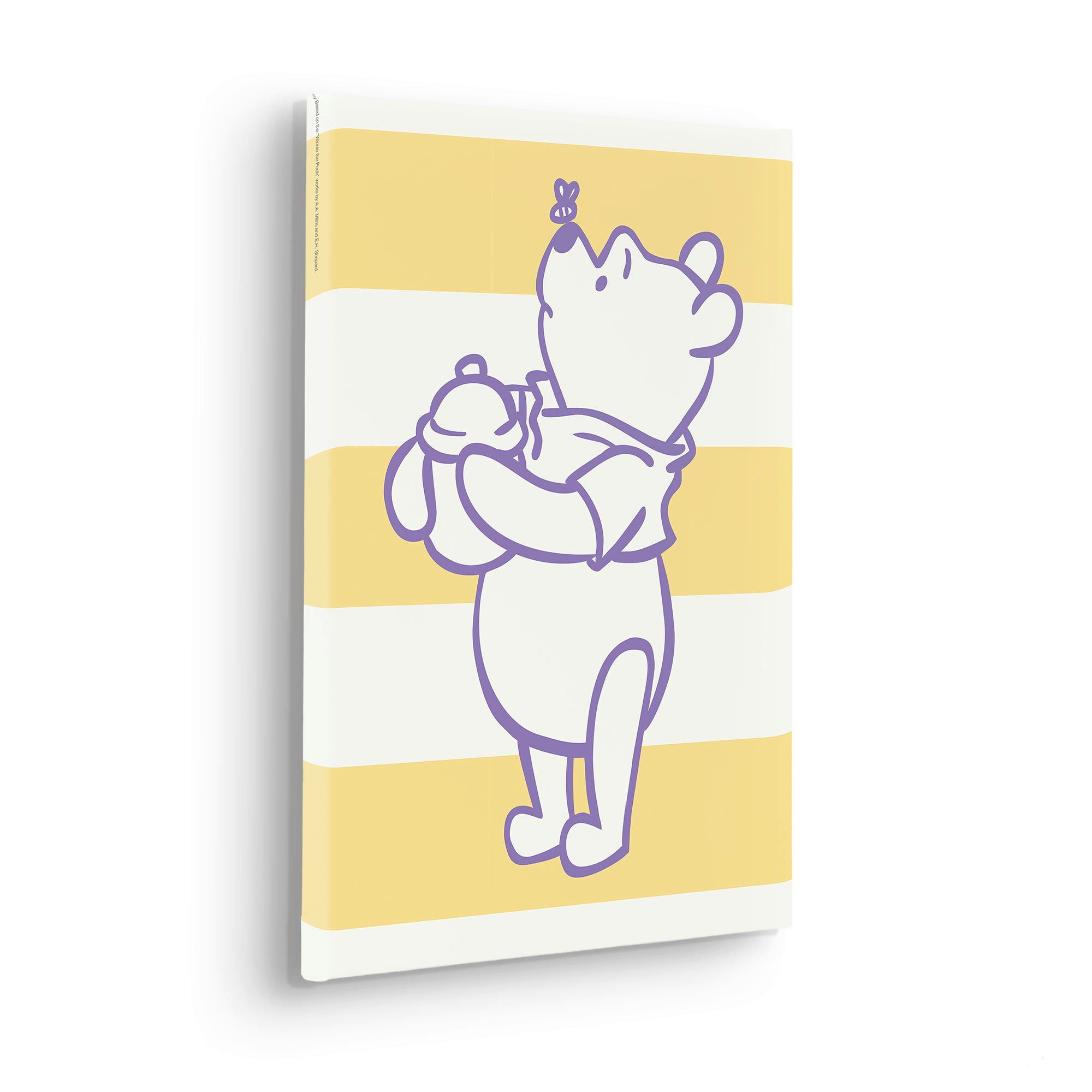 Komar Leinwandbild Winnie the Pooh Sweet Tooth - Größe 30 x 40 cm, Natur (1 St), Keilrahmenbild mi Echtholzrahmen
