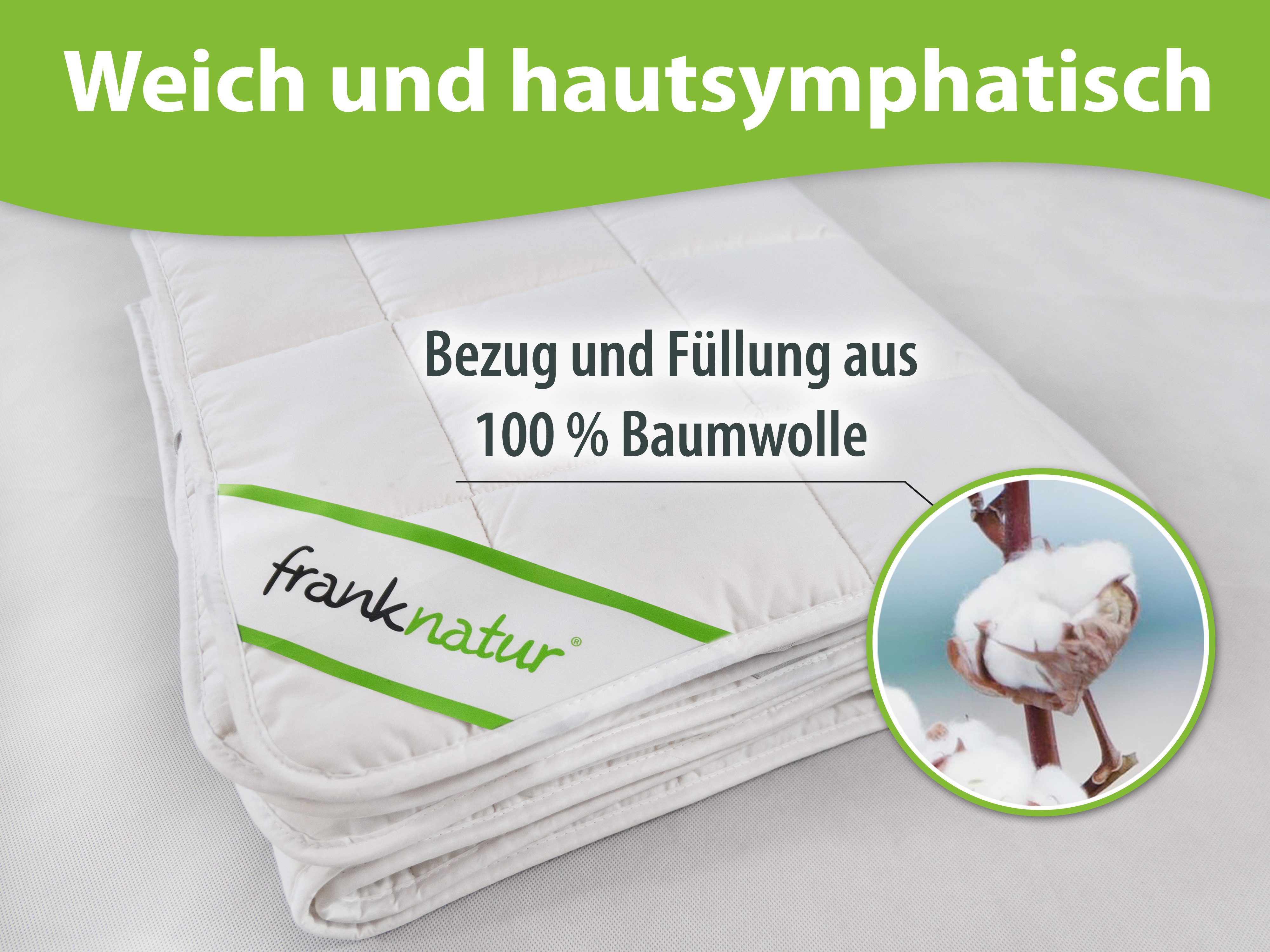 franknatur, Topper Unterbett Baumwolle, Baumwolle, Auflage aus reiner Baumw günstig online kaufen