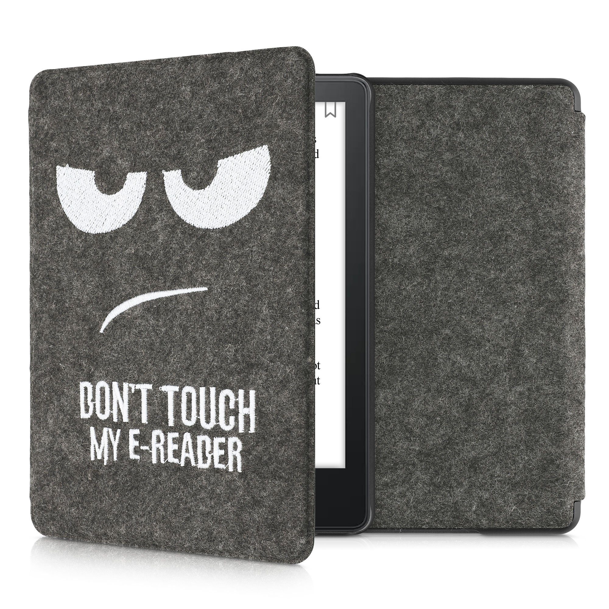 kwmobile E-Reader-Hülle, Hülle für Amazon Kindle Paperwhite (11. Gen -  2021) - Filz Stoff eReader Schutzhülle - Flip Cover Case - Don't touch my  E-Reader Design online kaufen | OTTO