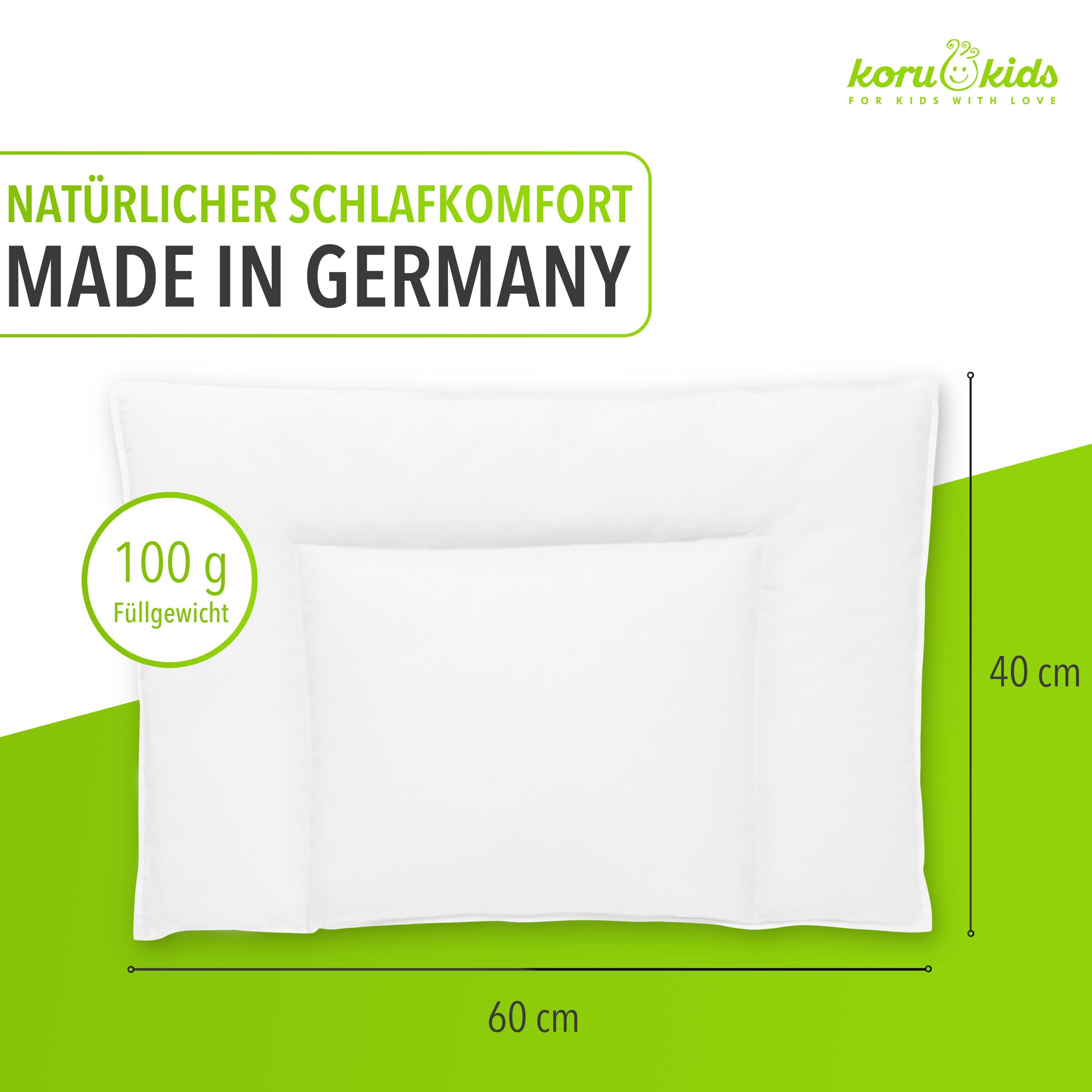 Koru Kids Federkopfkissen Kopfkissen Kinder 40x60, günstig online kaufen