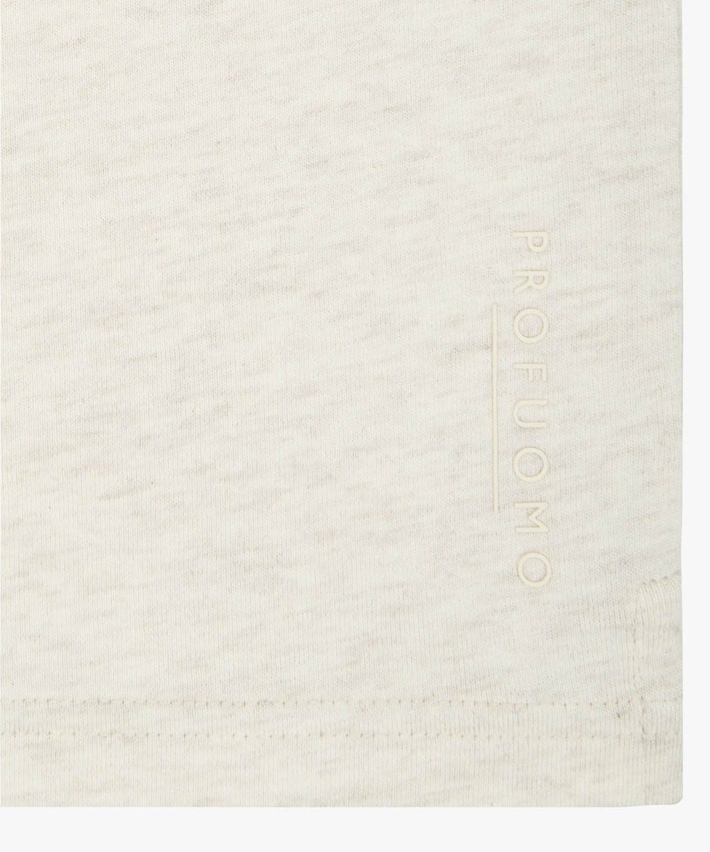 Profuomo Kurzarmshirt T-SHIRT LONG SLEEVE BEIGE MEL